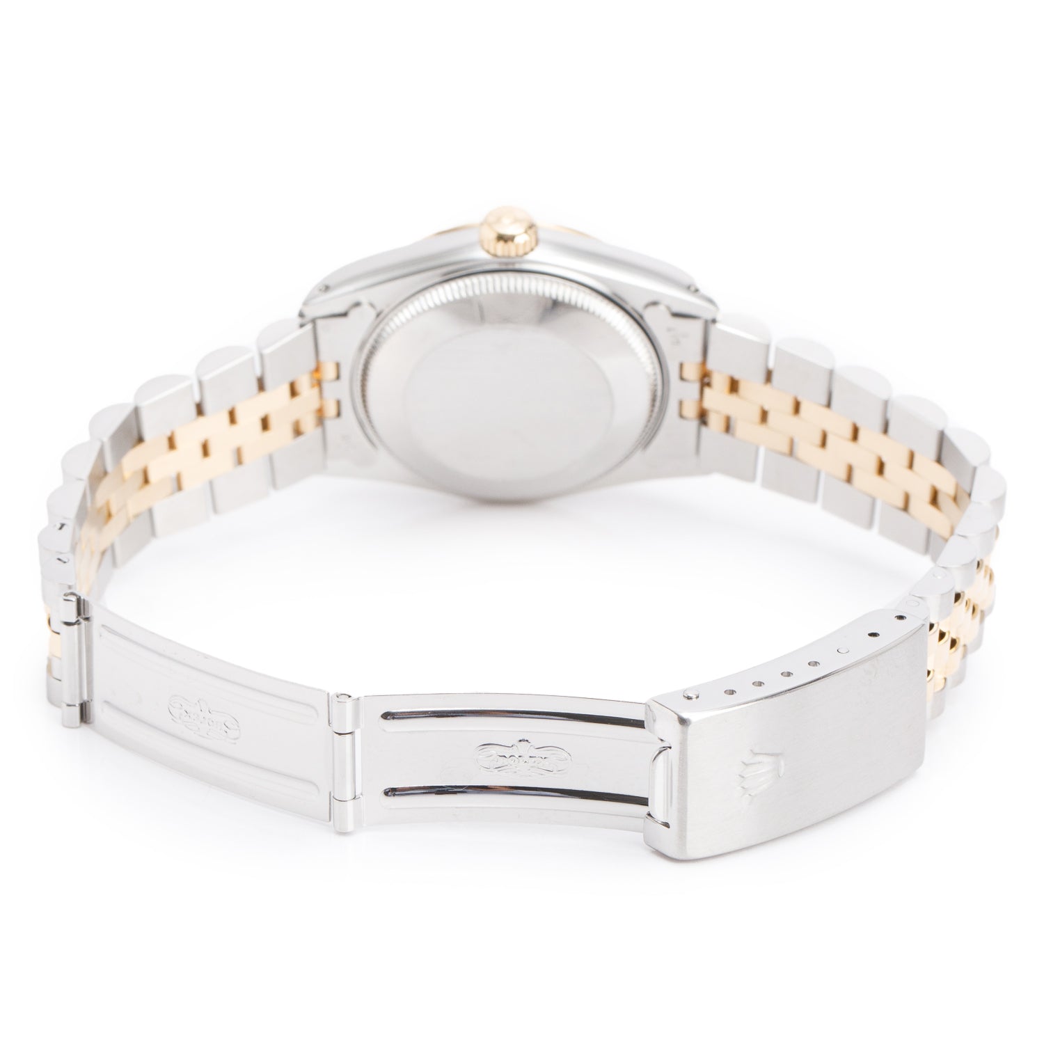 Rolex Stainless Steel & 18k Yellow Gold Datejust 31 MM Automatic Watch Black Dial 68273 w/ Box