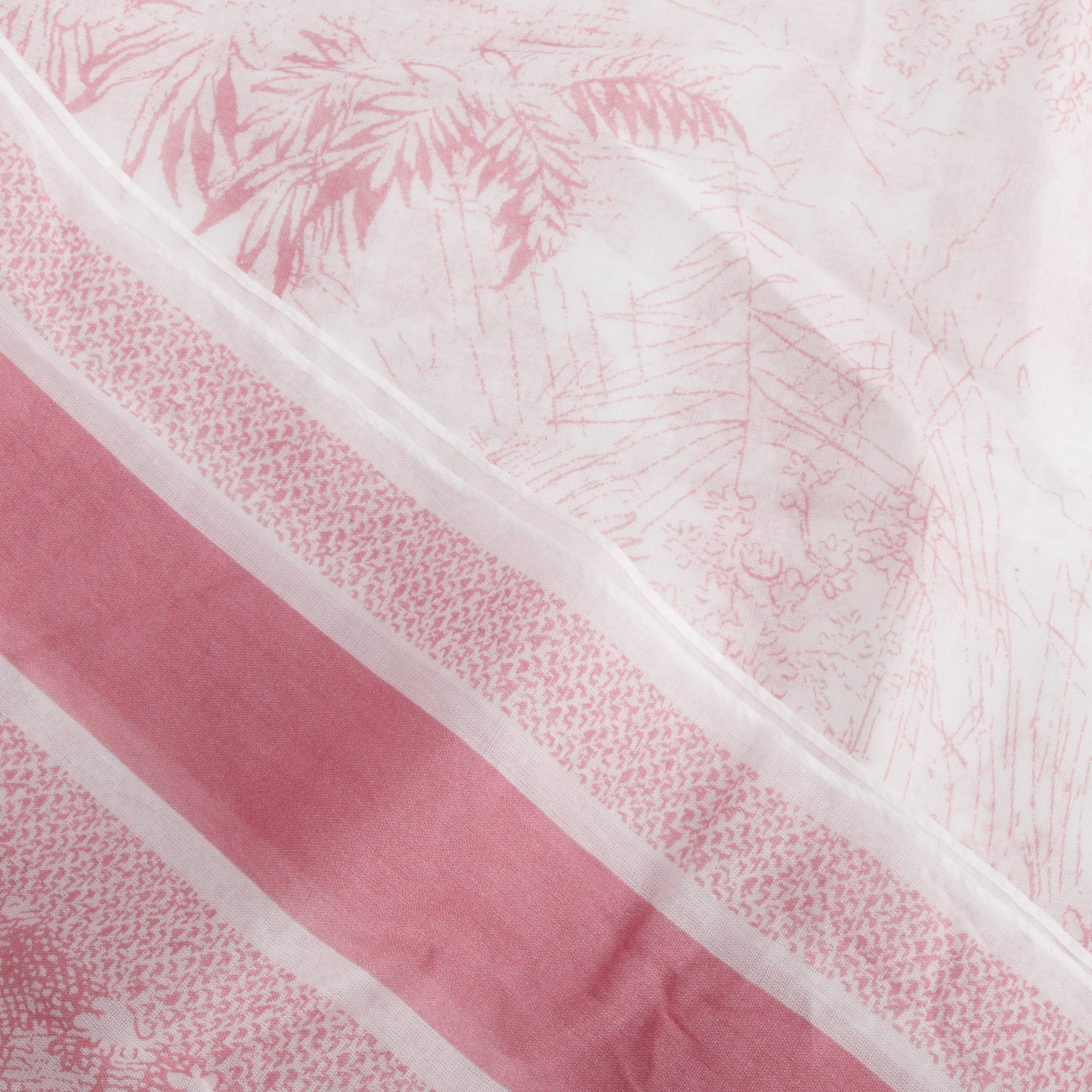 Christian Dior Pink/White Cotton Toile de Jouy Scarf