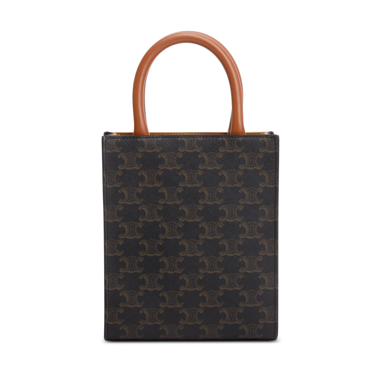Celine 2023 Triomphe Canvas Mini Vertical Cabas Tote w/ Strap, Box & Receipt