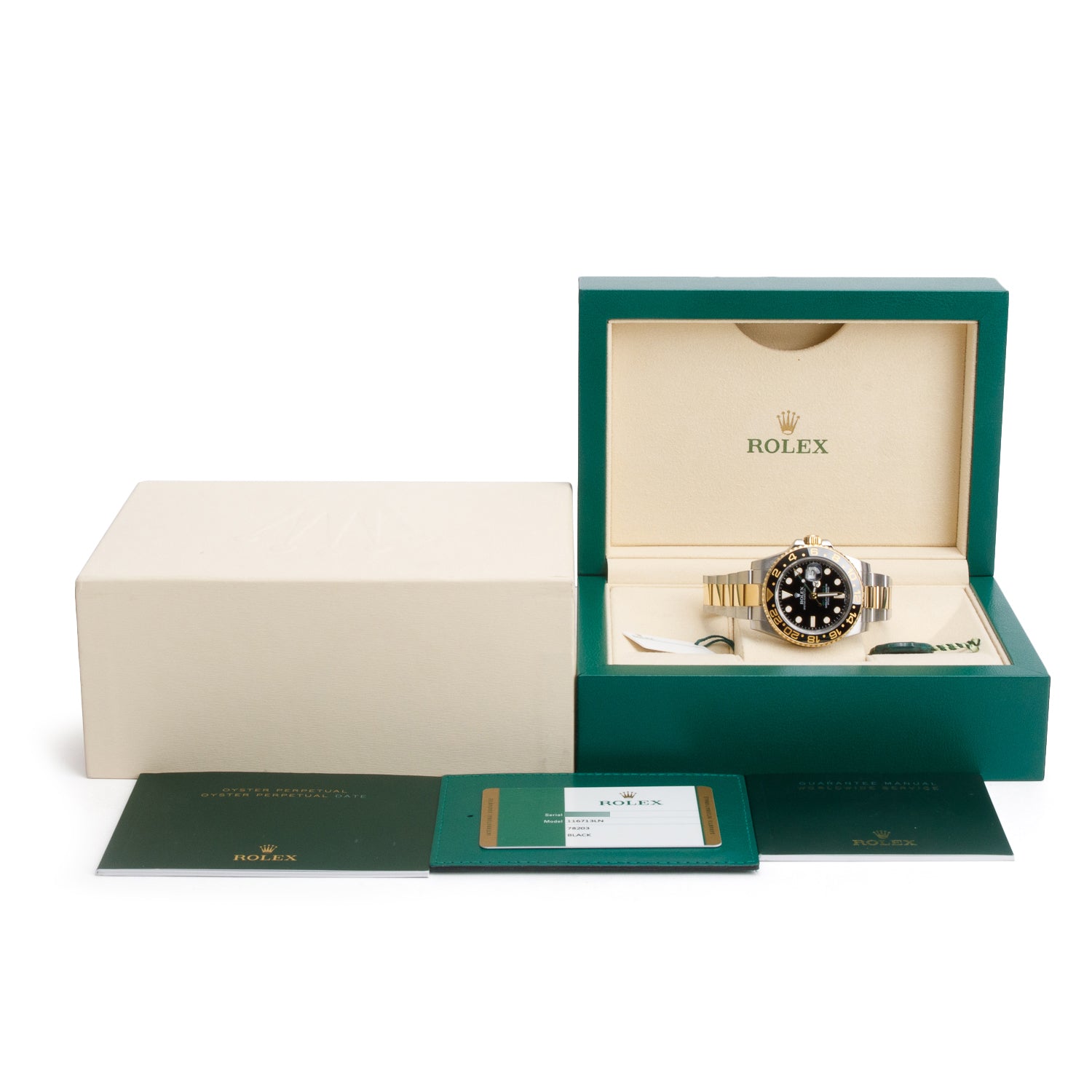 Rolex Stainless Steel & 18k Yellow Gold GMT-Master II 40 MM Automatic Watch 116713LN w/ Box & Papers