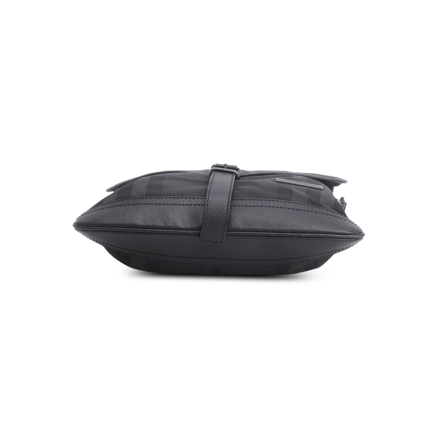 Burberry Black Smoked Check Nylon Messenger Bag