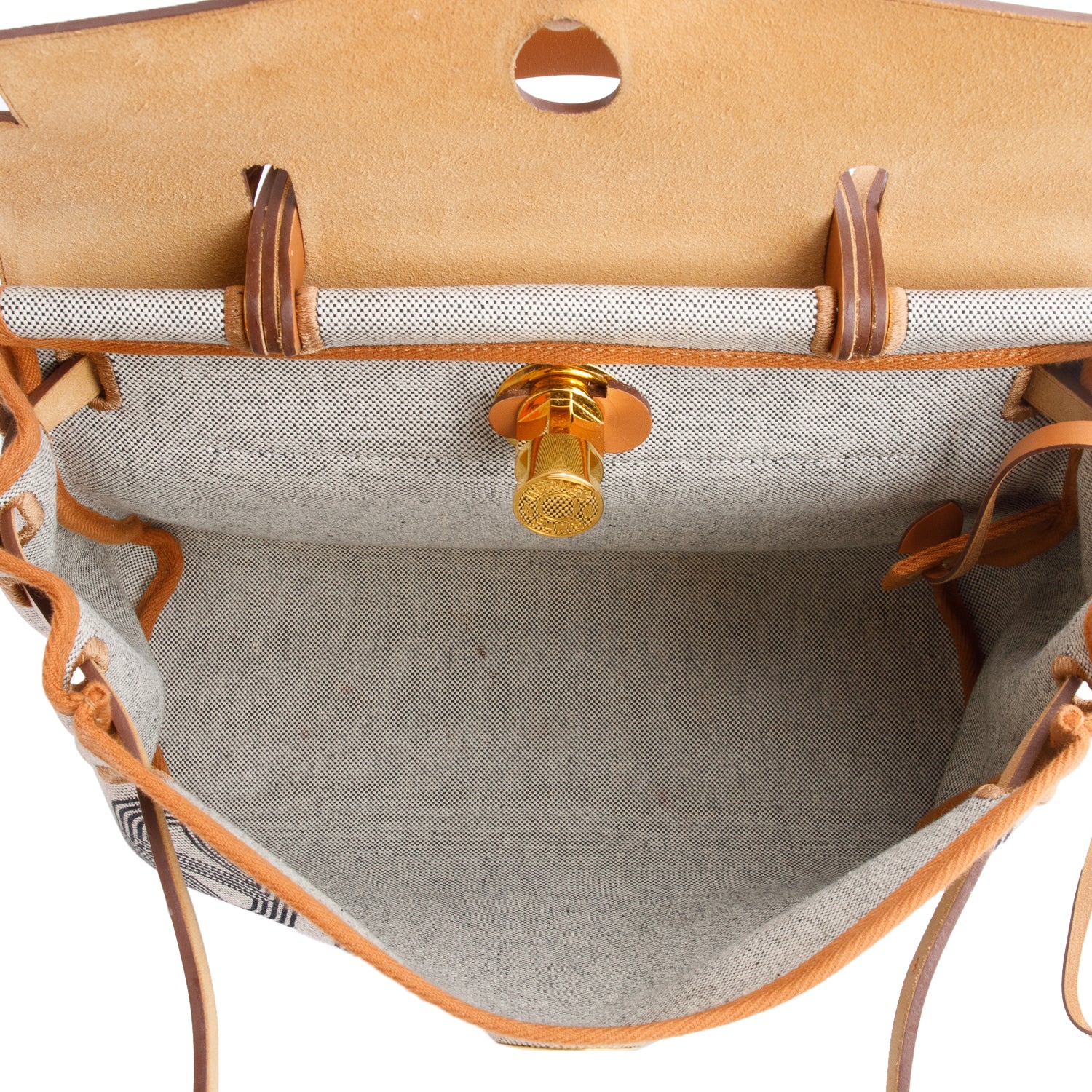 Hermes 2023 Cumin Ecrus Beige/Nature Toile H Vache Hunter Plume CC Circuit 24 Herbag Zip 31 w/ Box & Receipt