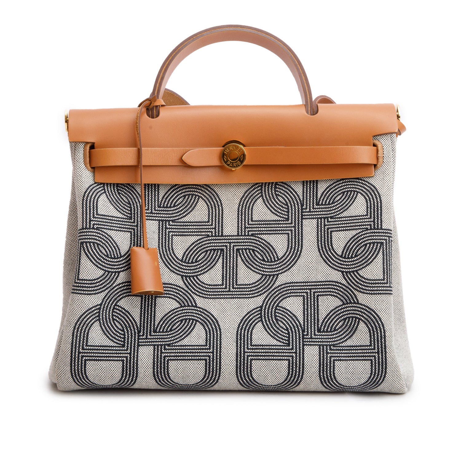 Hermes 2023 Cumin Ecrus Beige/Nature Toile H Vache Hunter Plume CC Circuit 24 Herbag Zip 31 w/ Box & Receipt