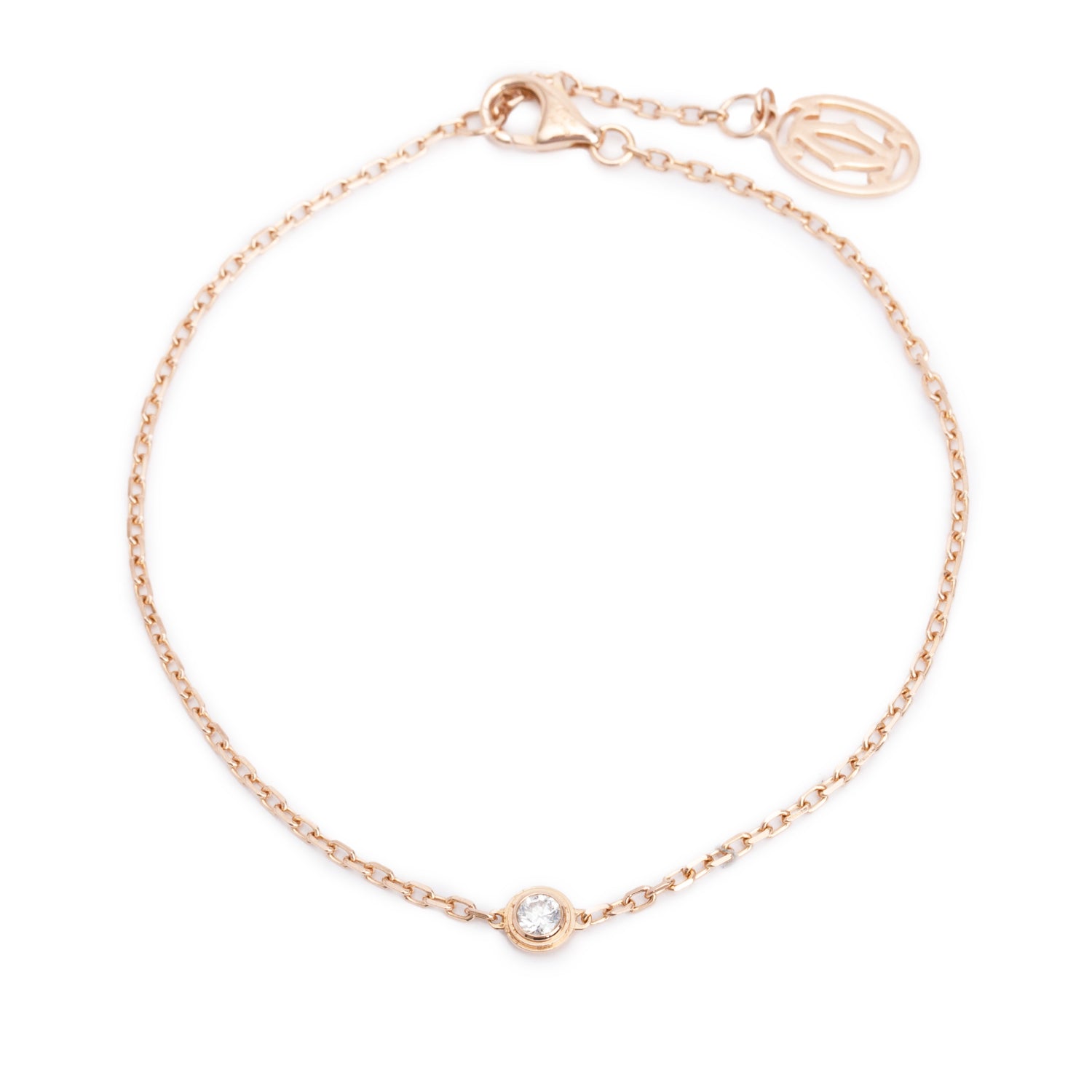 Cartier 18k Rose Gold Diamond D'Amour Bracelet, Small Model w/ Box
