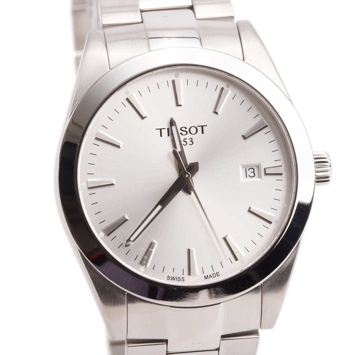 Tissot 2024 Stainless Steel Gentleman 40 MM Quartz Watch Silver Dial w/ Box & Papers