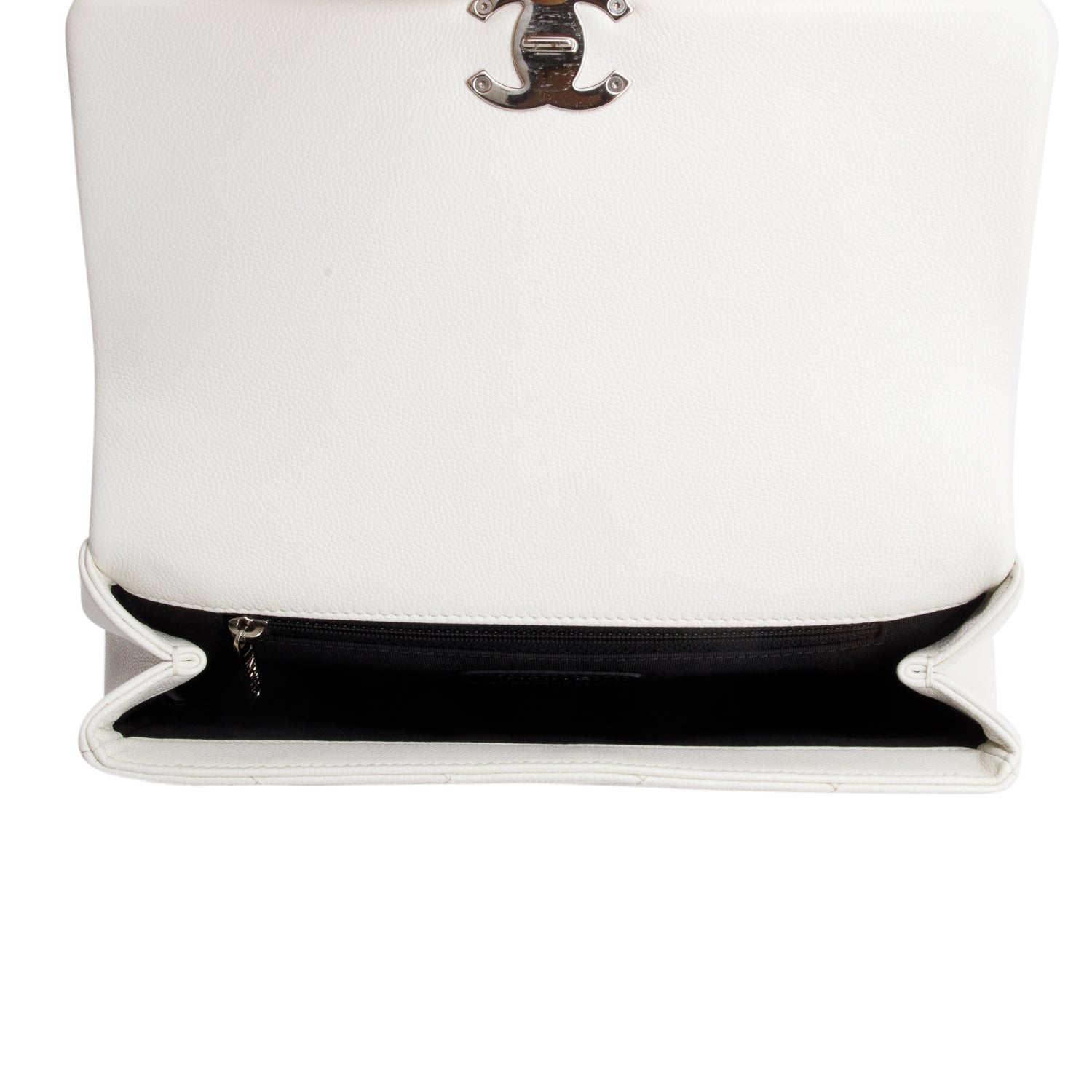 Chanel 2020 White Caviar Quilted My Everything Small Flap Bag w/ Box & Authenticity Card