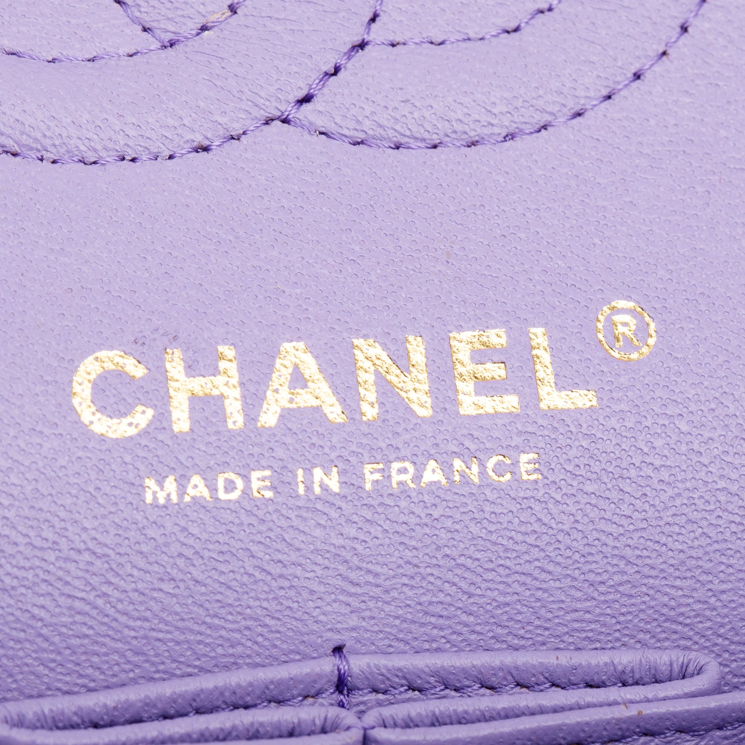 Chanel Purple Caviar Quilted Leather Small Double Flap Bag w/ Box & Authenticity Card