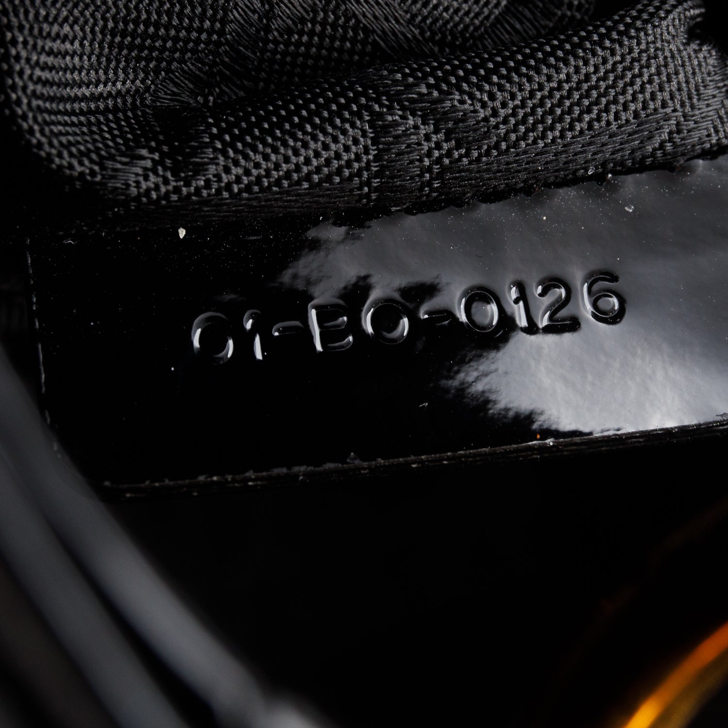 Christian Dior Black Cannage Patent Leather Mini Lady Dior Bag w/ Authenticity Card & Strap