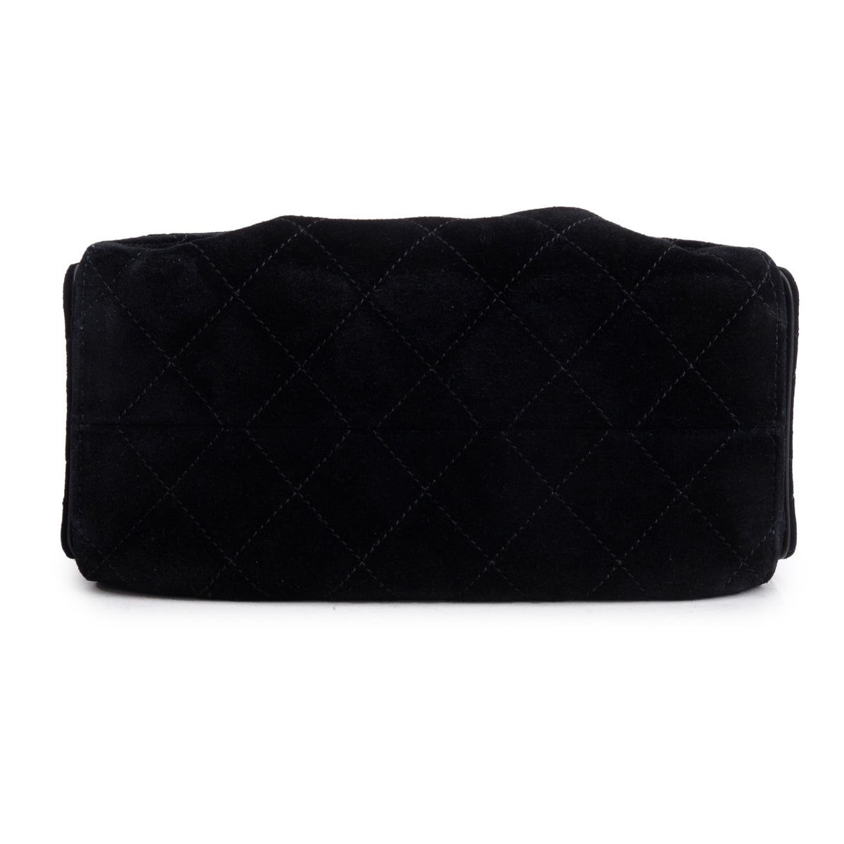Chanel Black Suede Mini 25 Handbag w/ Box