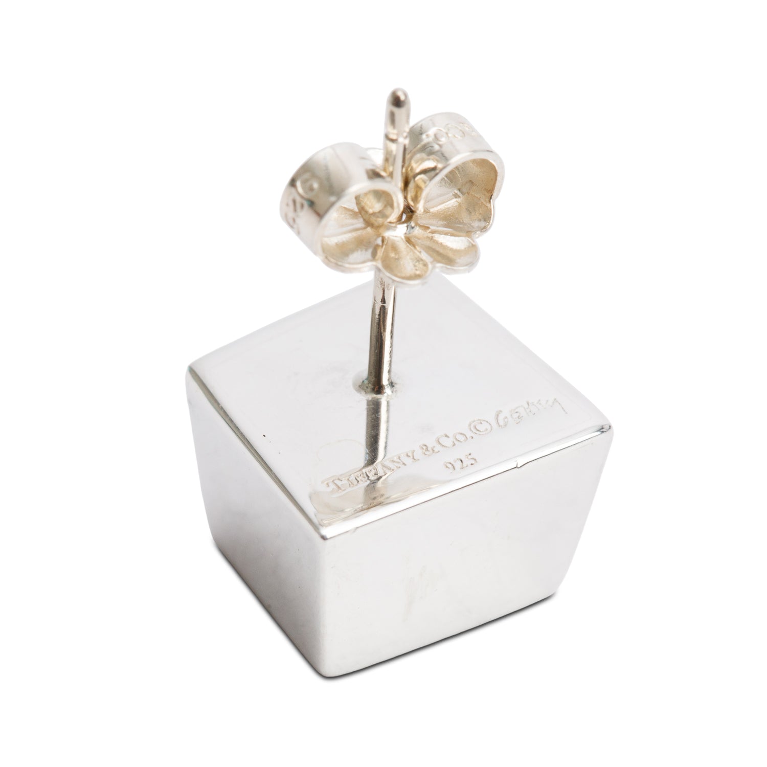 Tiffany & Co. Frank Gehry Sterling Silver Torque Cube Stud Earrings
