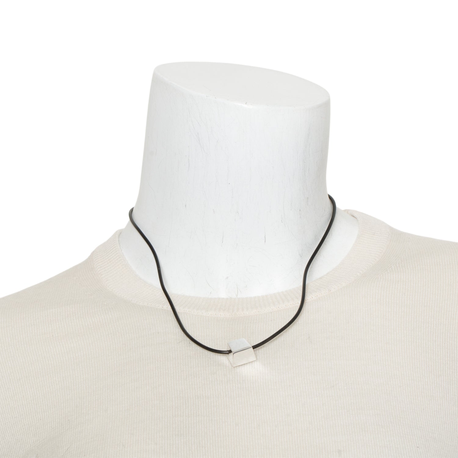 Tiffany & Co. Frank Gehry Sterling Silver Torque Cube Pendant Necklace