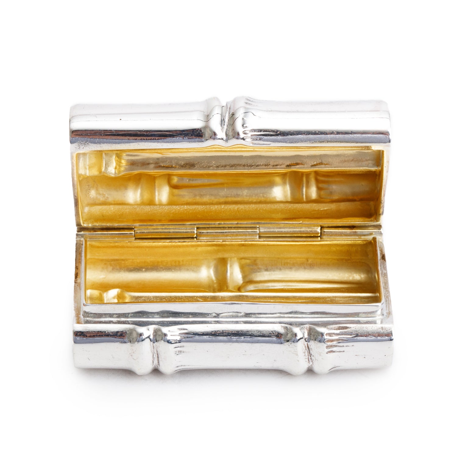 Tiffany & Co. Sterling Silver Bamboo Pill Box