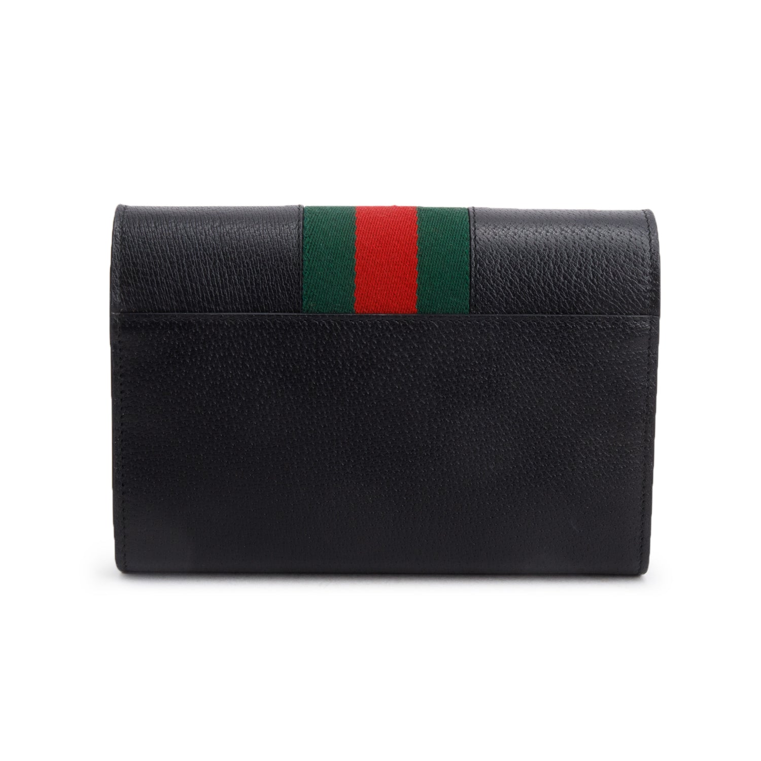 Gucci Black Calfskin Web Mini Dionysus Wallet on Chain w/ Box & Strap