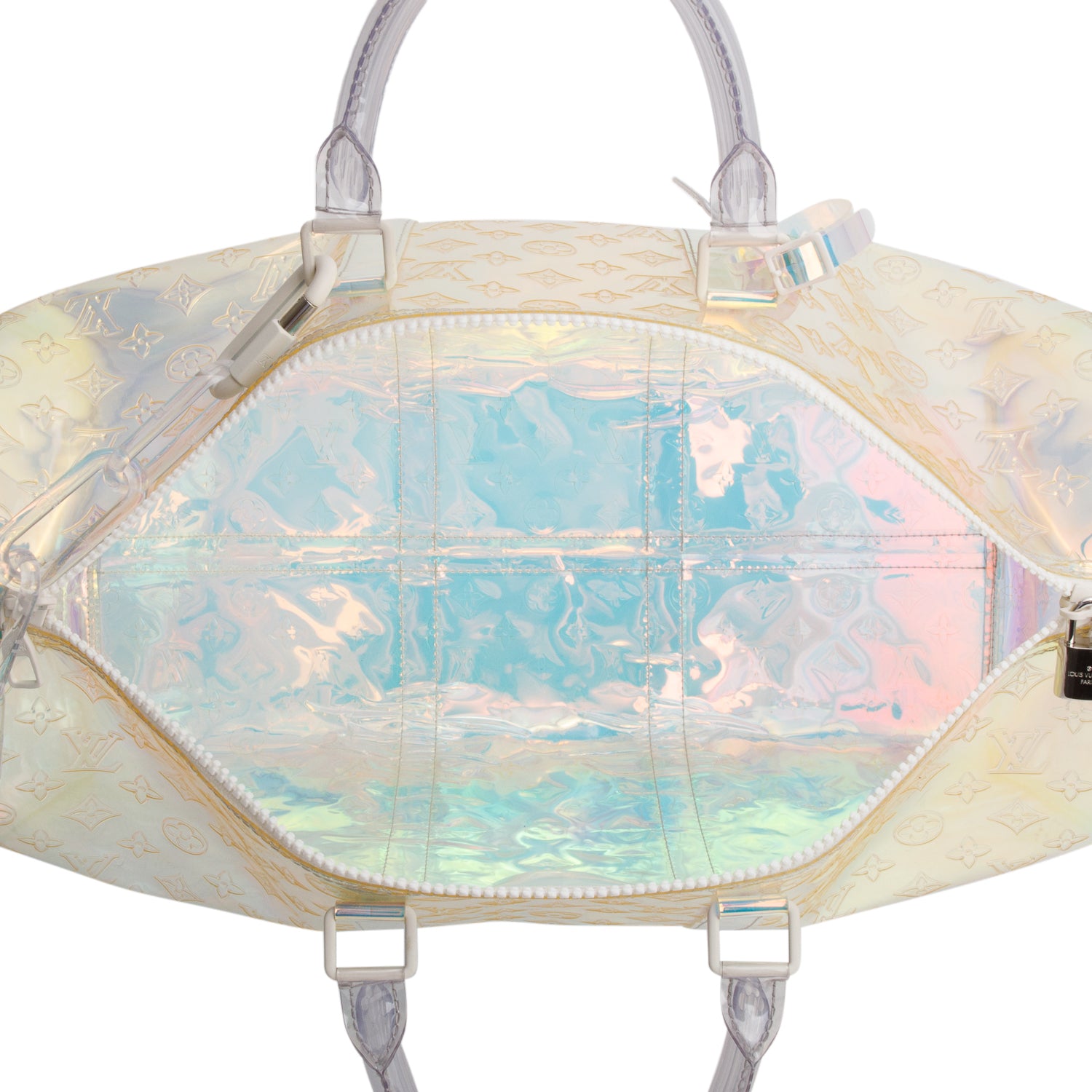 Louis Vuitton Iridescent Prism PCV Monogram Keepall Bandouliere 50 w/ Box & Strap