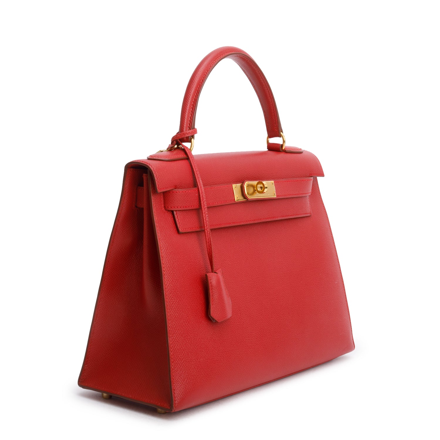 Hermes Vintage Rouge Grenat Epsom Kelly Sellier 28 w/ Strap