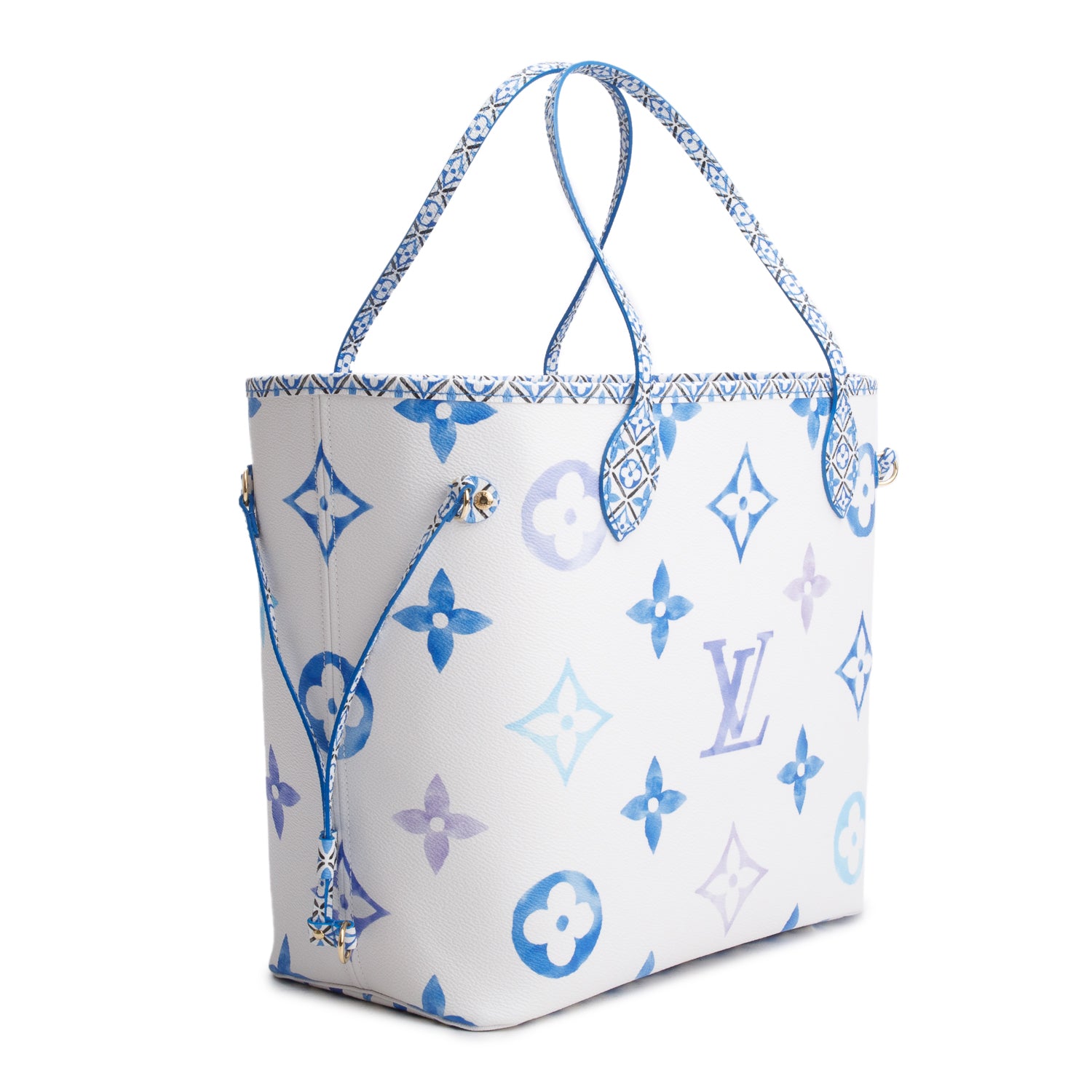 Louis Vuitton Blue Monogram Giant By The Pool 2.0 Neverfull MM w/ Box & Pouch