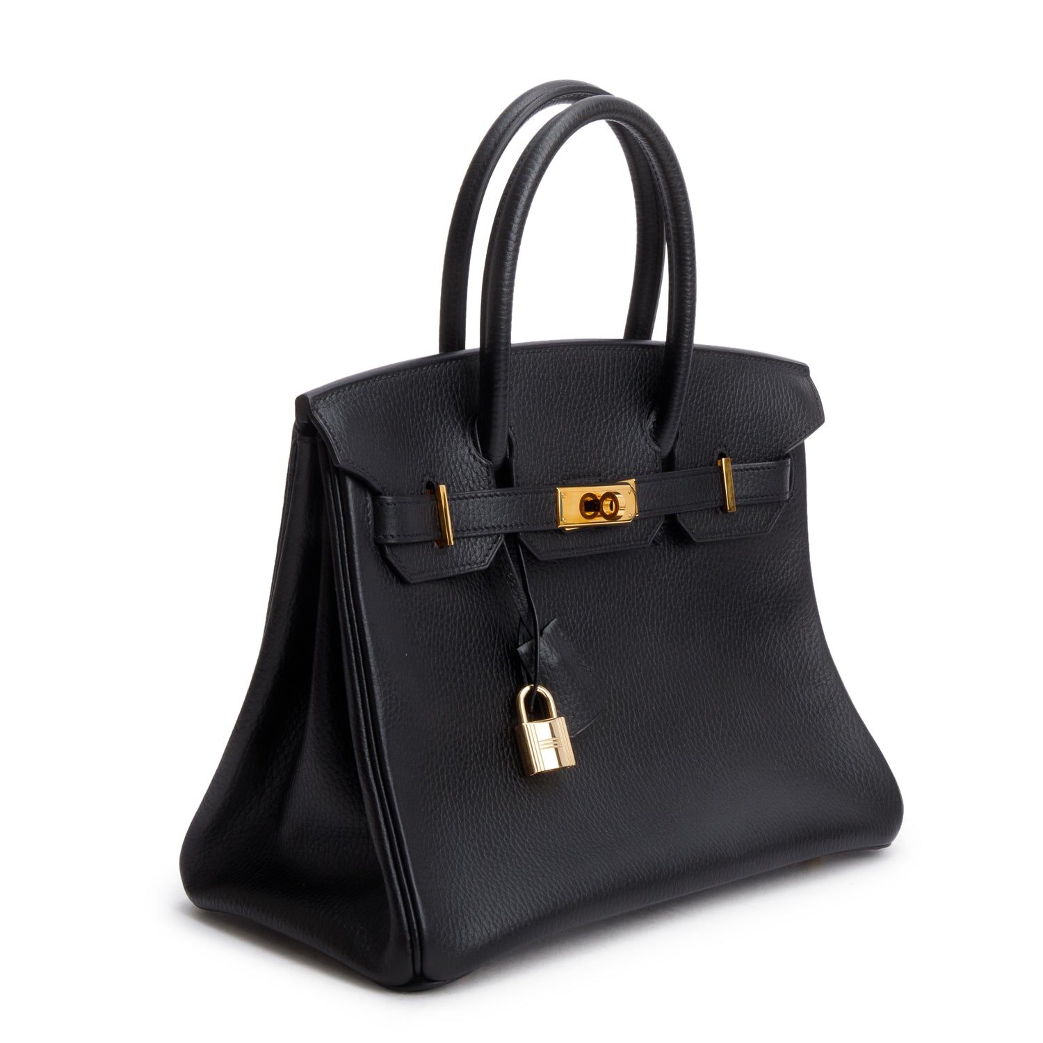 Hermes Vintage Noir Clemence Birkin 30