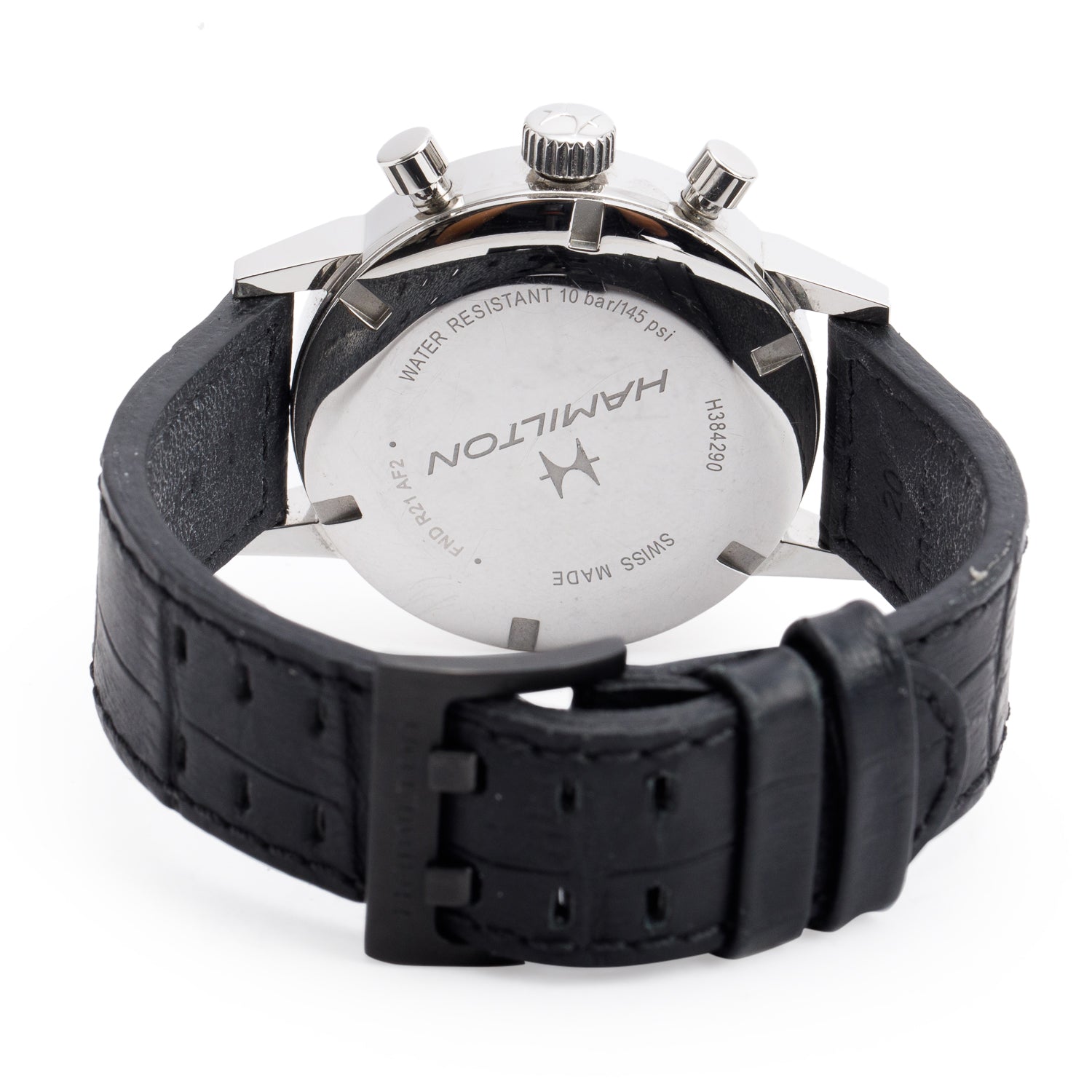 Hamilton 2025 Stainless Steel American Classic Intra-Matic 40 MM Automatic Chronograph Watch White Dial H384290 w/ Box, Papers & Extra Strap