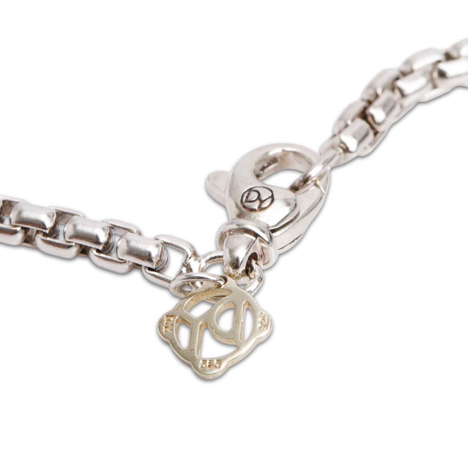 David Yurman Sterling Silver & 14k Yellow Gold 3.6 MM Box Chain Necklace, 72" w/ Box