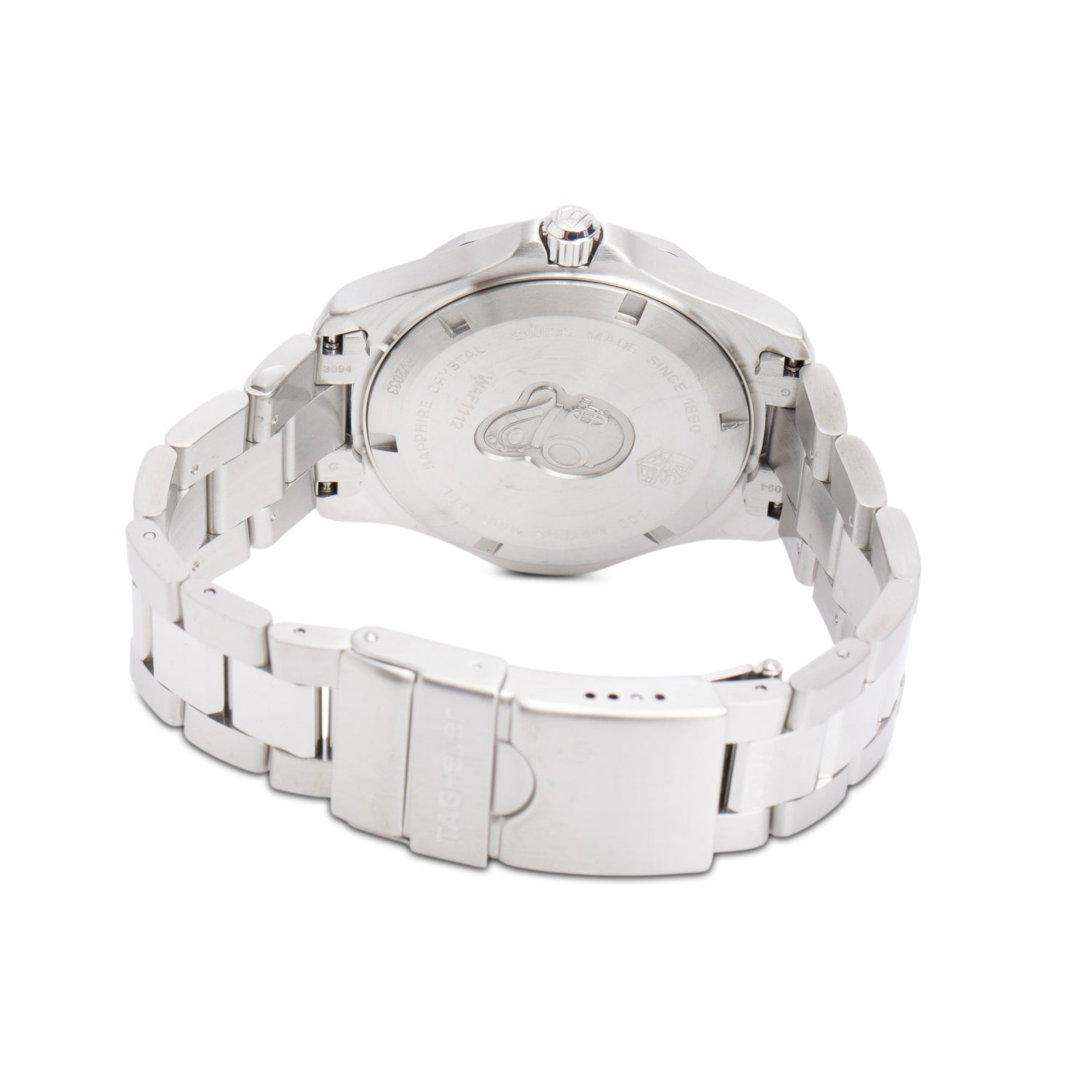 Tag Heuer Stainless Steel Aquaracer 2000 38 MM Quartz Watch Silver Dial WAF112 w/ Box & Papers