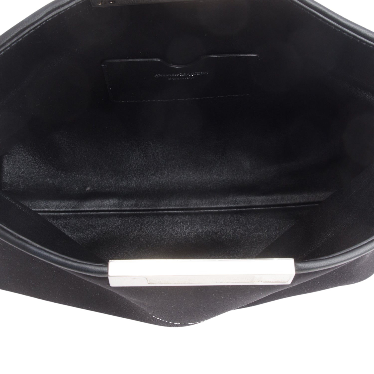 Alexander McQueen Black Neoprene Knuckle Clutch