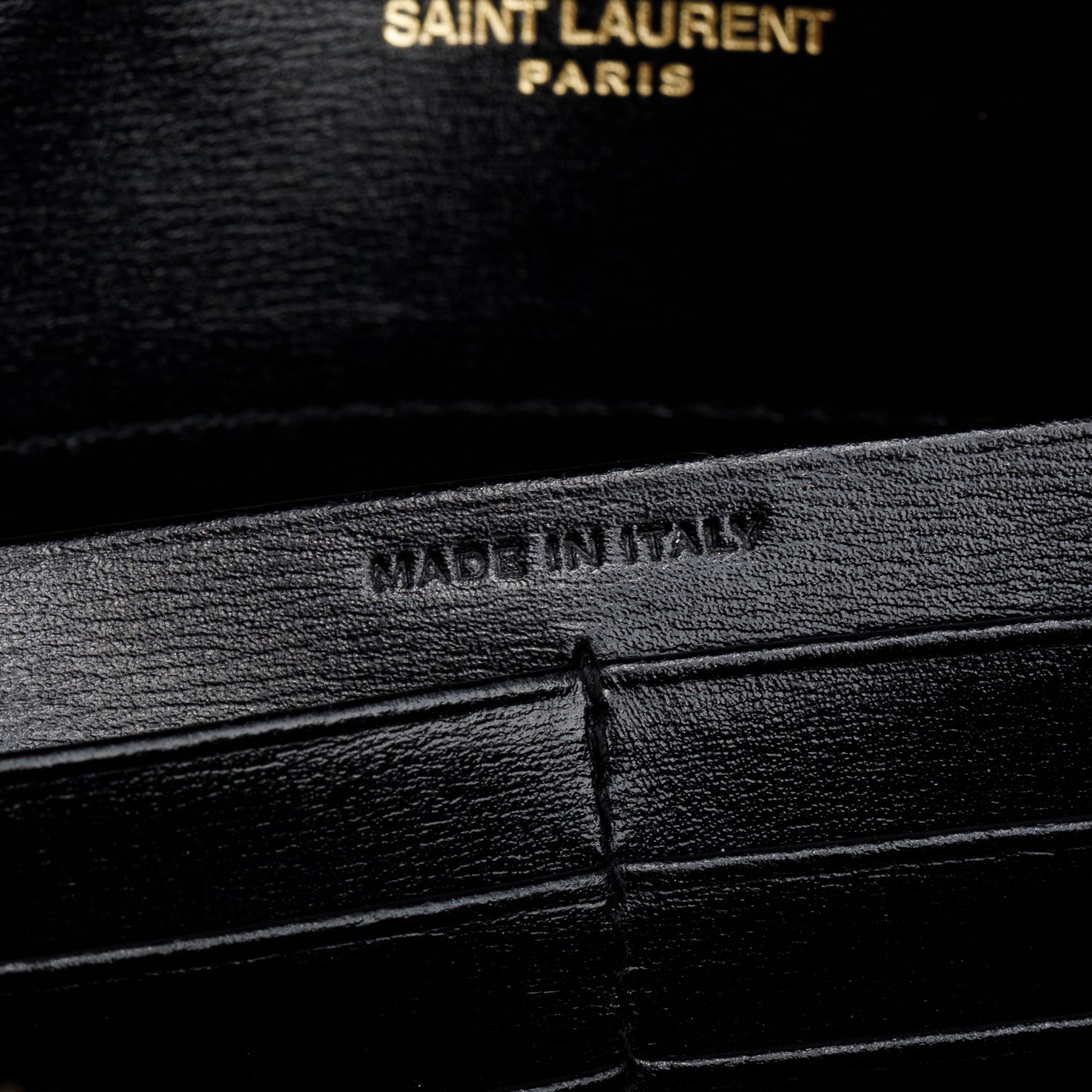 Saint Laurent Black Sulpice Leather Chain Wallet