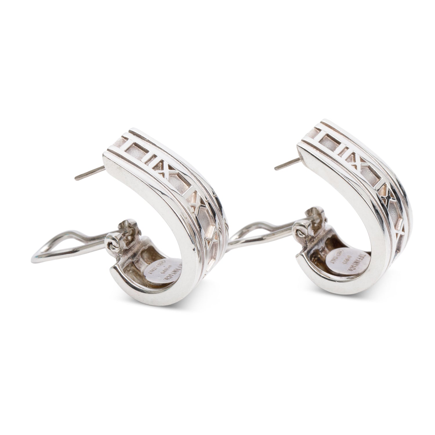 Tiffany & Co. Sterling Silver Atlas Half Hoop Earrings