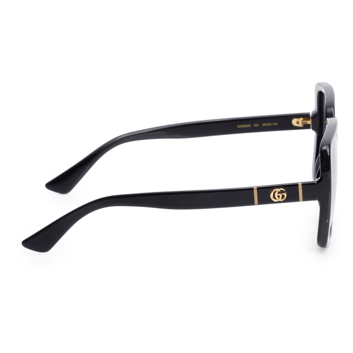 Gucci GG0632S Black Acetate Interlocking GG Oversize Square Sunglasses