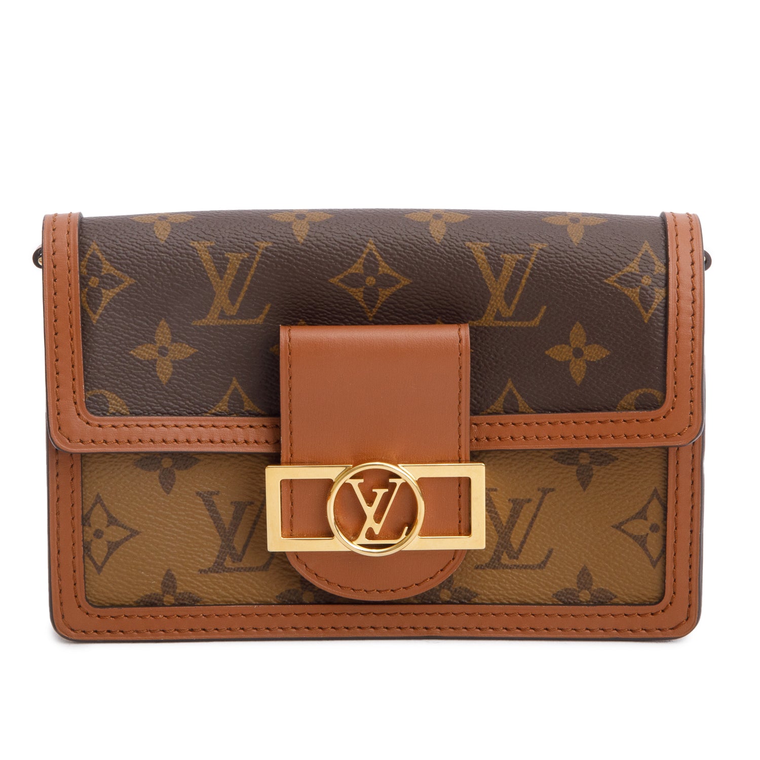 Louis Vuitton Reverse Monogram Dauphine Chain Wallet w/ Box