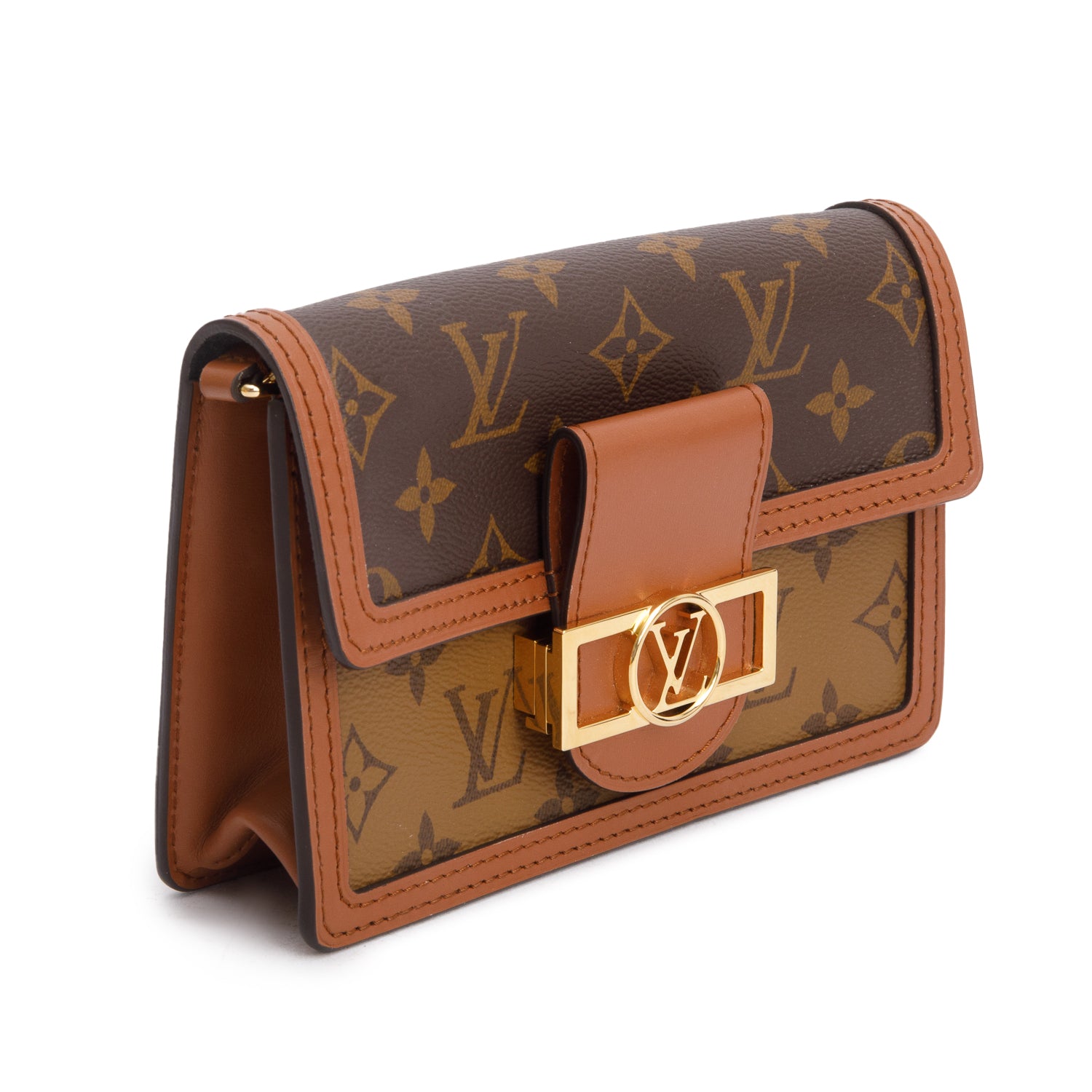 Louis Vuitton Reverse Monogram Dauphine Chain Wallet w/ Box