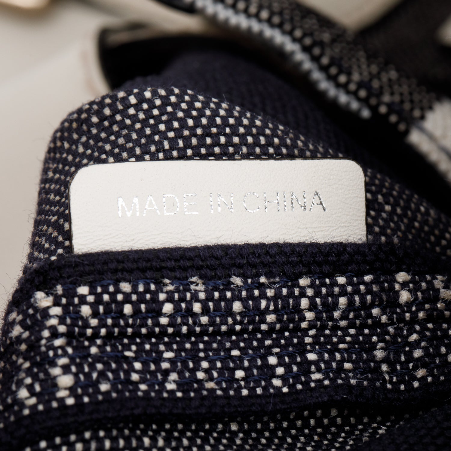 Burberry Navy Canvas Ashby Mega Check Bucket Bag w/ Pouch & Strap