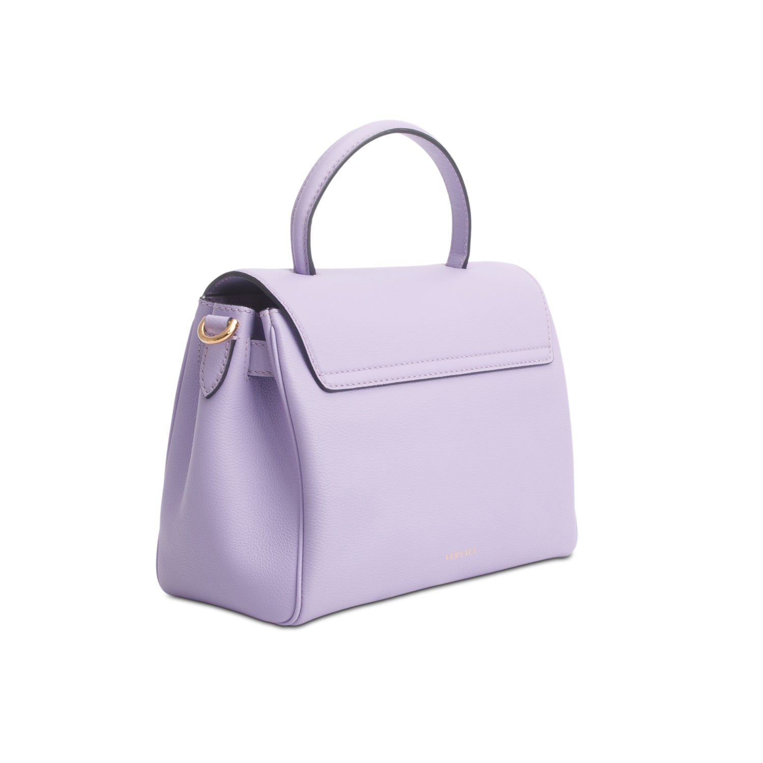 Versace Purple Grained Calfskin Medium La Medusa Top Handle w/ Straps