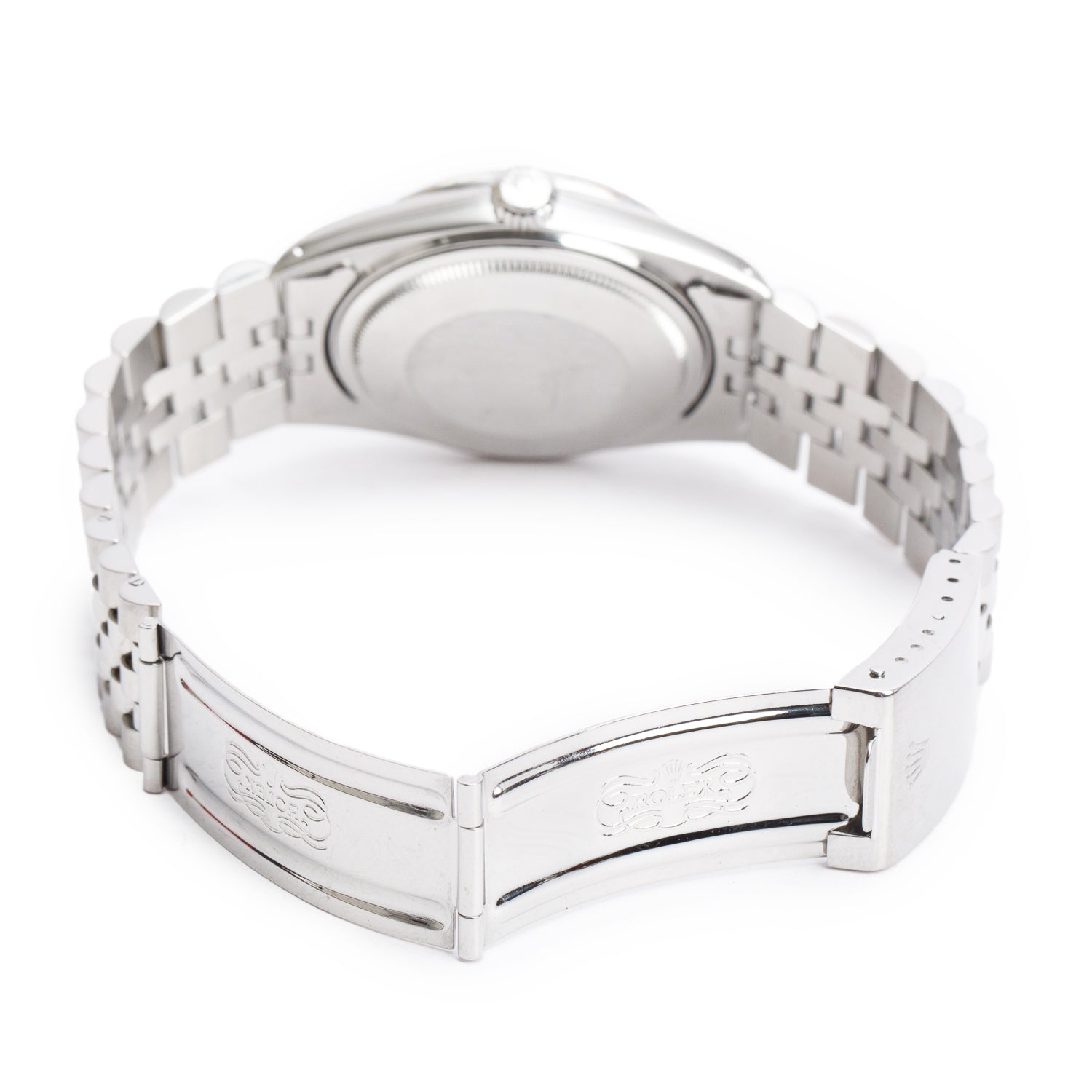 Rolex Stainless Steel Datejust 36 MM Automatic Watch Black Dial 16030