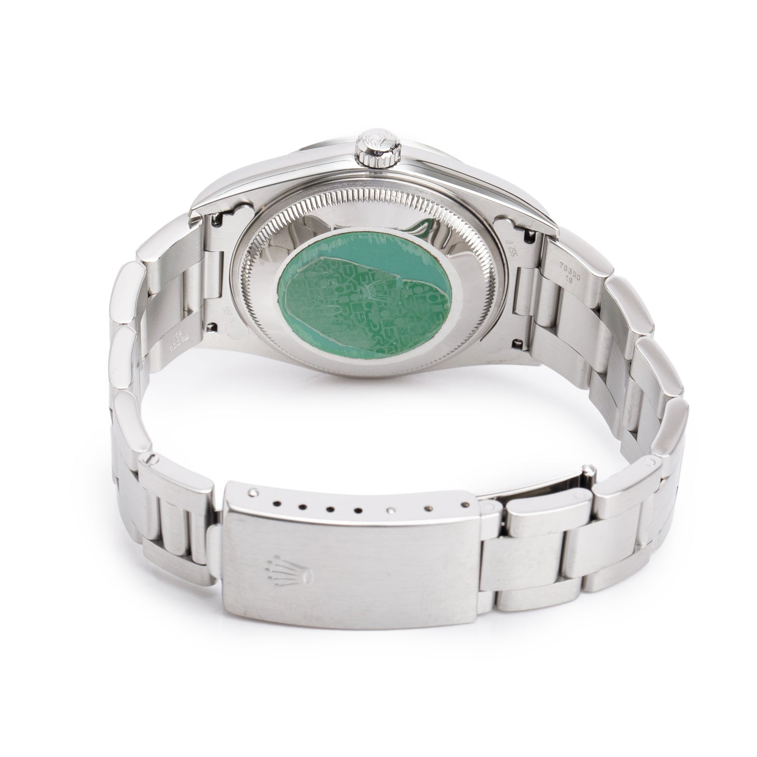 Rolex Stainless Steel Oyster Perpetual Date 34 MM Watch Pink Dial 15200 w/ Box