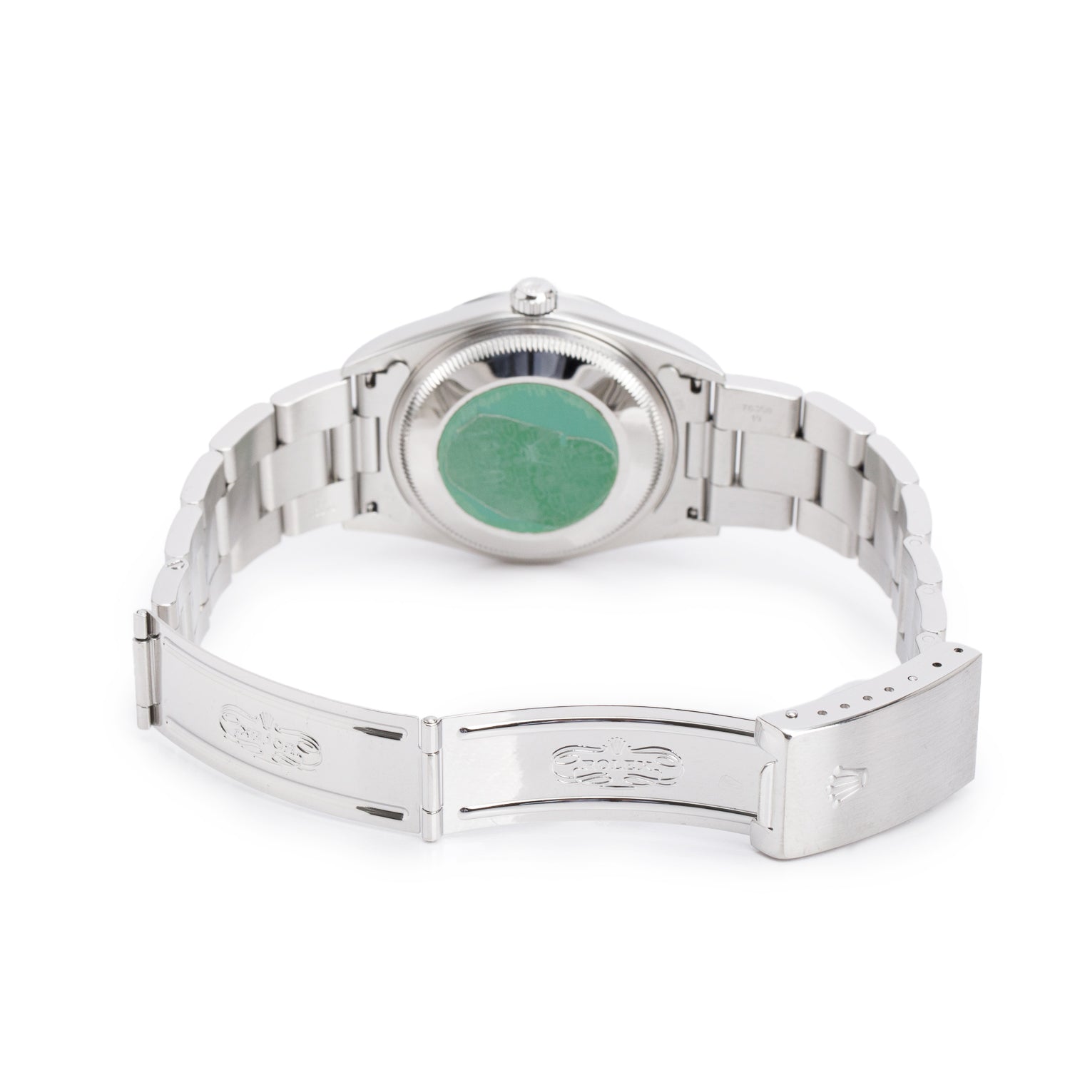 Rolex Stainless Steel Oyster Perpetual Date 34 MM Watch Pink Dial 15200 w/ Box