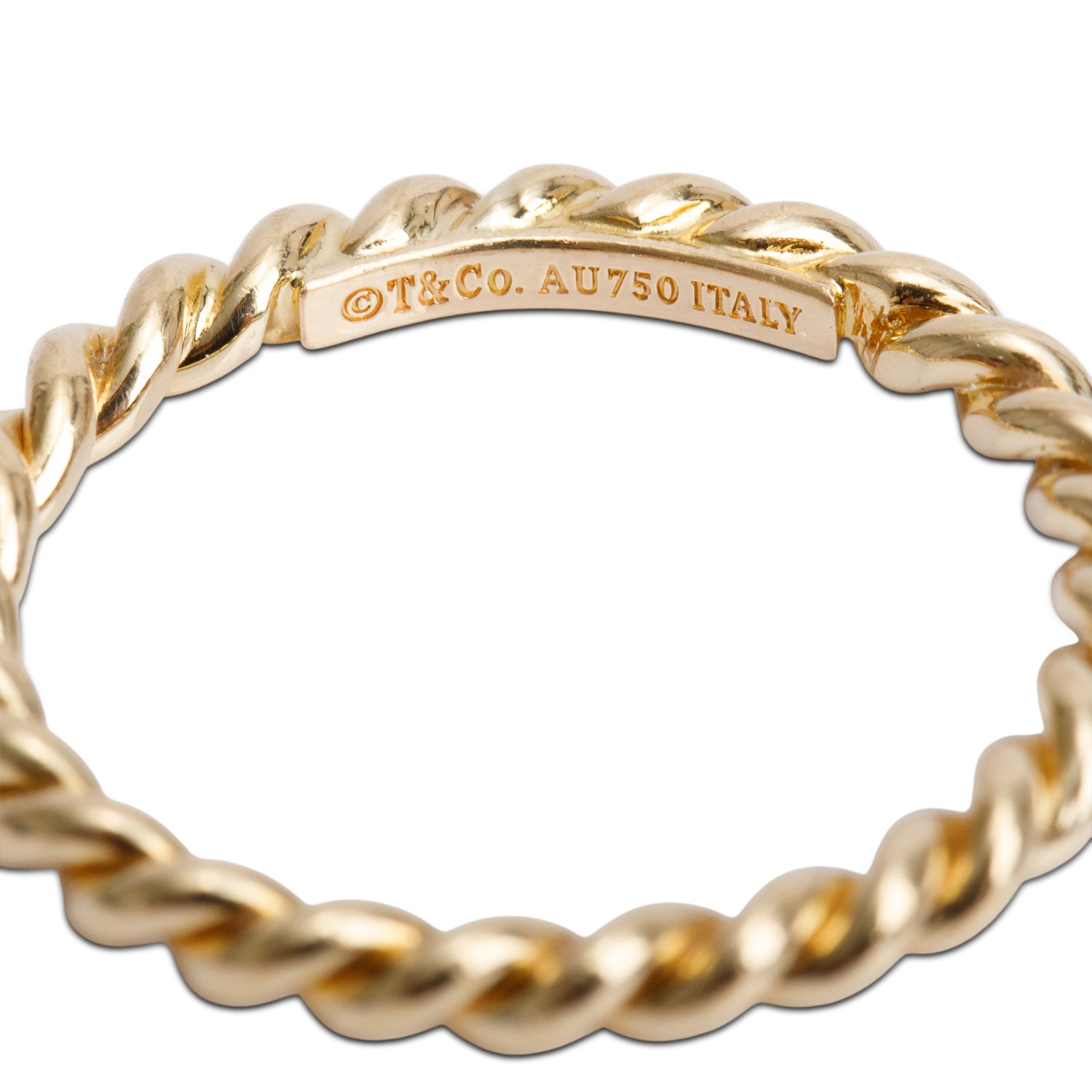 Tiffany & Co. 18k Yellow Gold Twisted Band Ring, Size 6