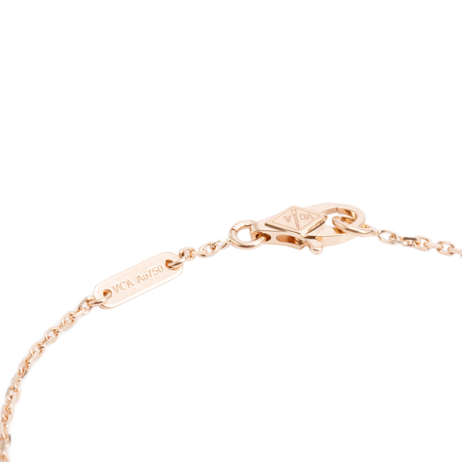 Van Cleef & Arpels 2025 18k Rose Gold Sweet Hearts 1 Motif Carnelian Bracelet w/ Box & Receipt