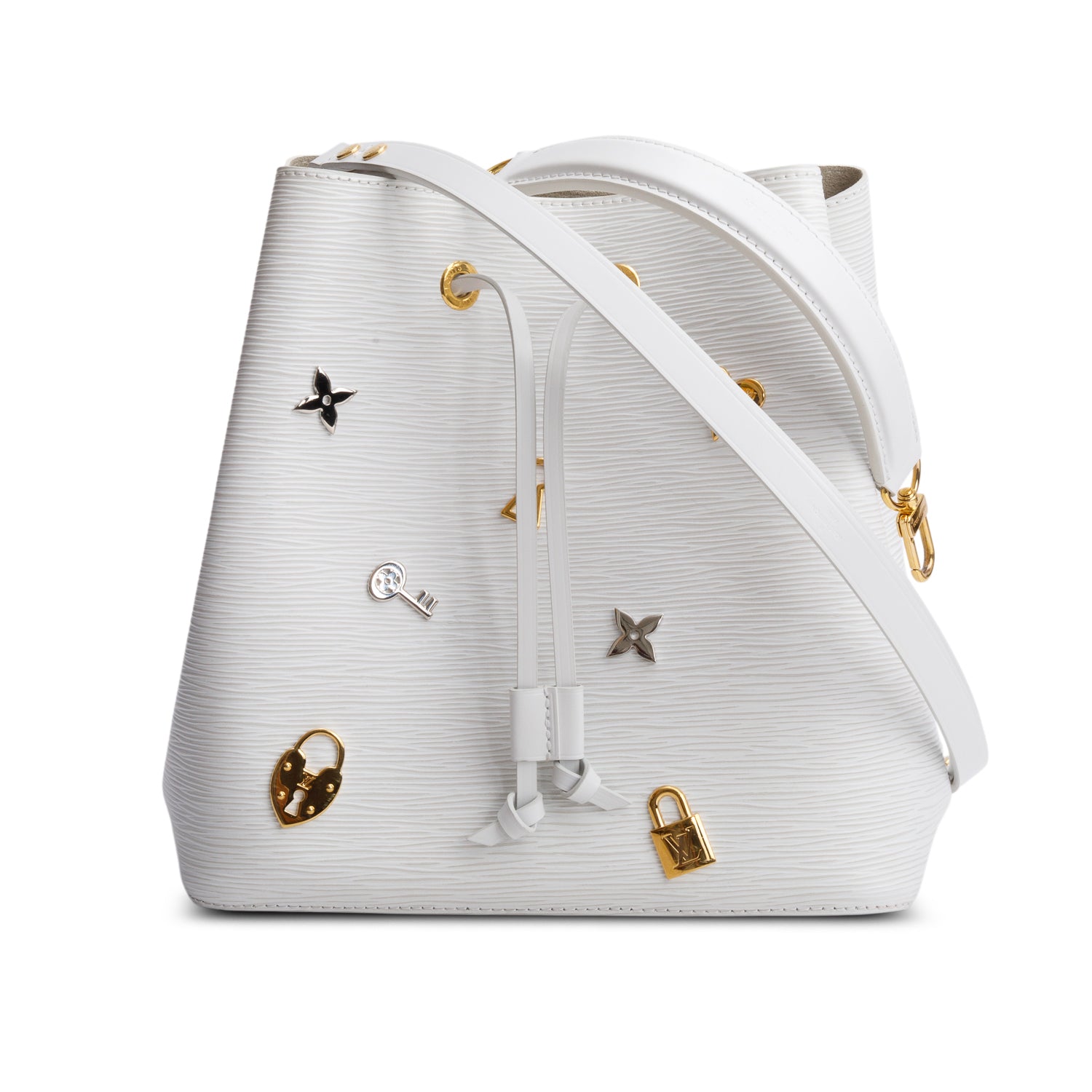 Louis Vuitton White Epi Leather Love Lock Neonoe MM w/ Box & Straps