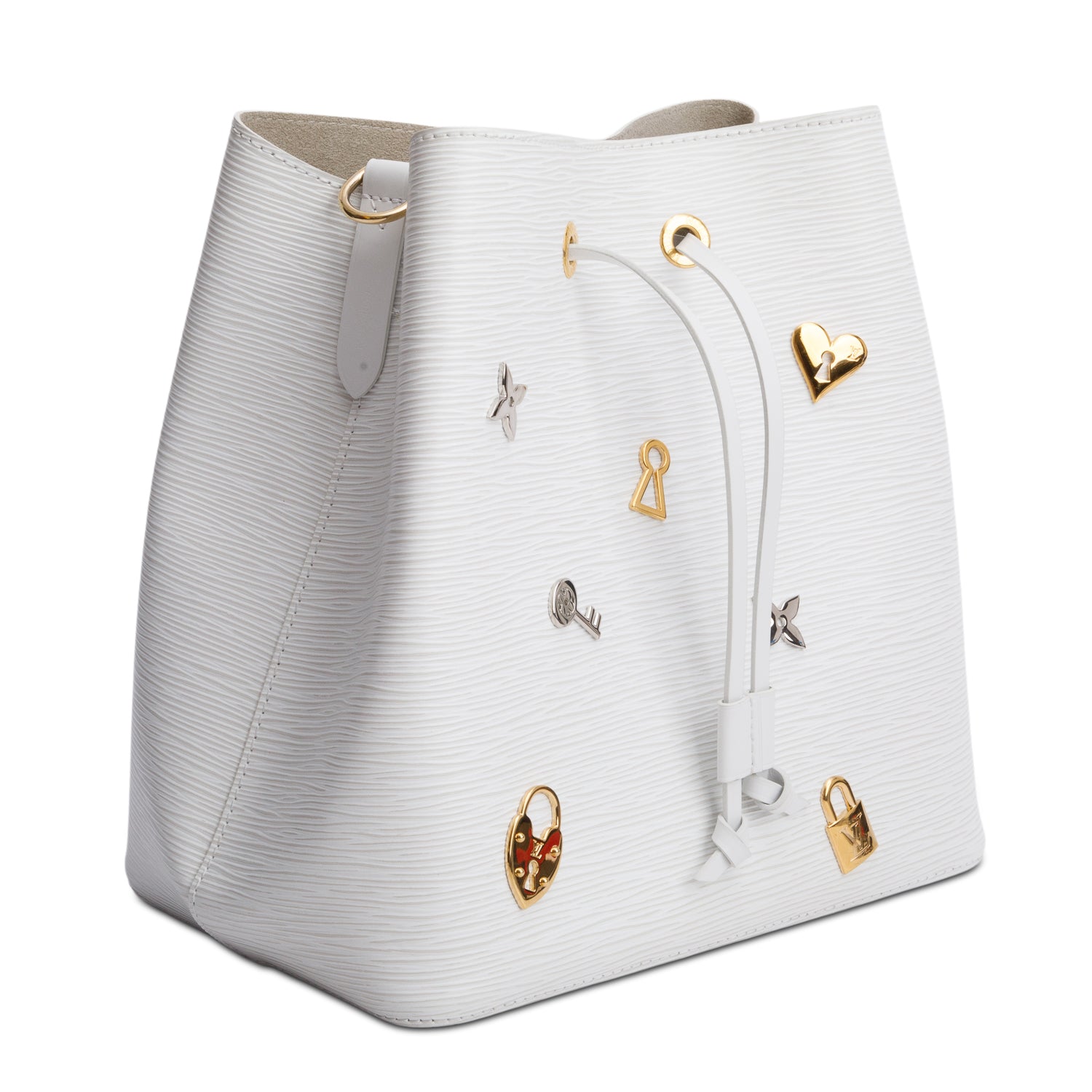Louis Vuitton White Epi Leather Love Lock Neonoe MM w/ Box & Straps