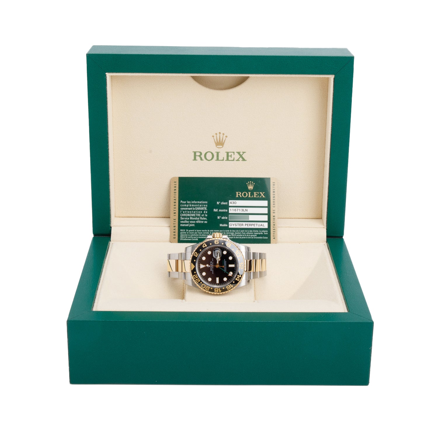 Rolex Stainless Steel & 18k Yellow Gold GMT-Master II 40 MM Automatic Watch 116713LN w/ Box & Papers