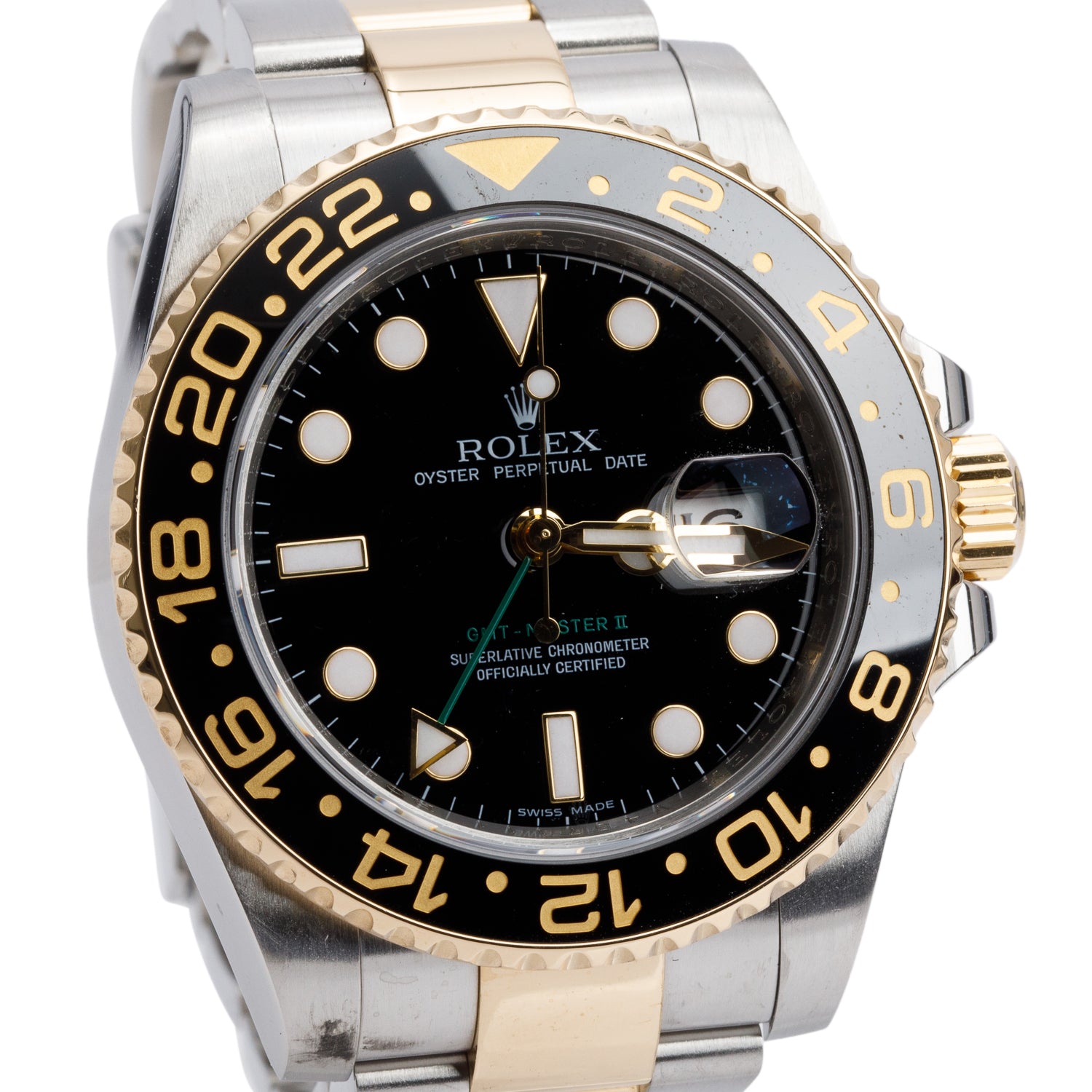 Rolex Stainless Steel & 18k Yellow Gold GMT-Master II 40 MM Automatic Watch 116713LN w/ Box & Papers
