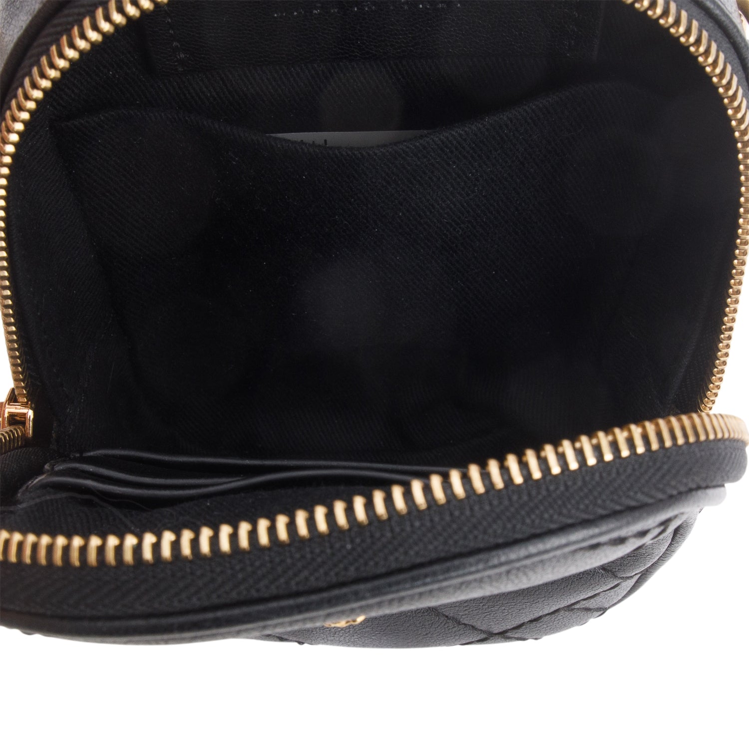 Versace Black Quilted La Medusa Crossbody Bag