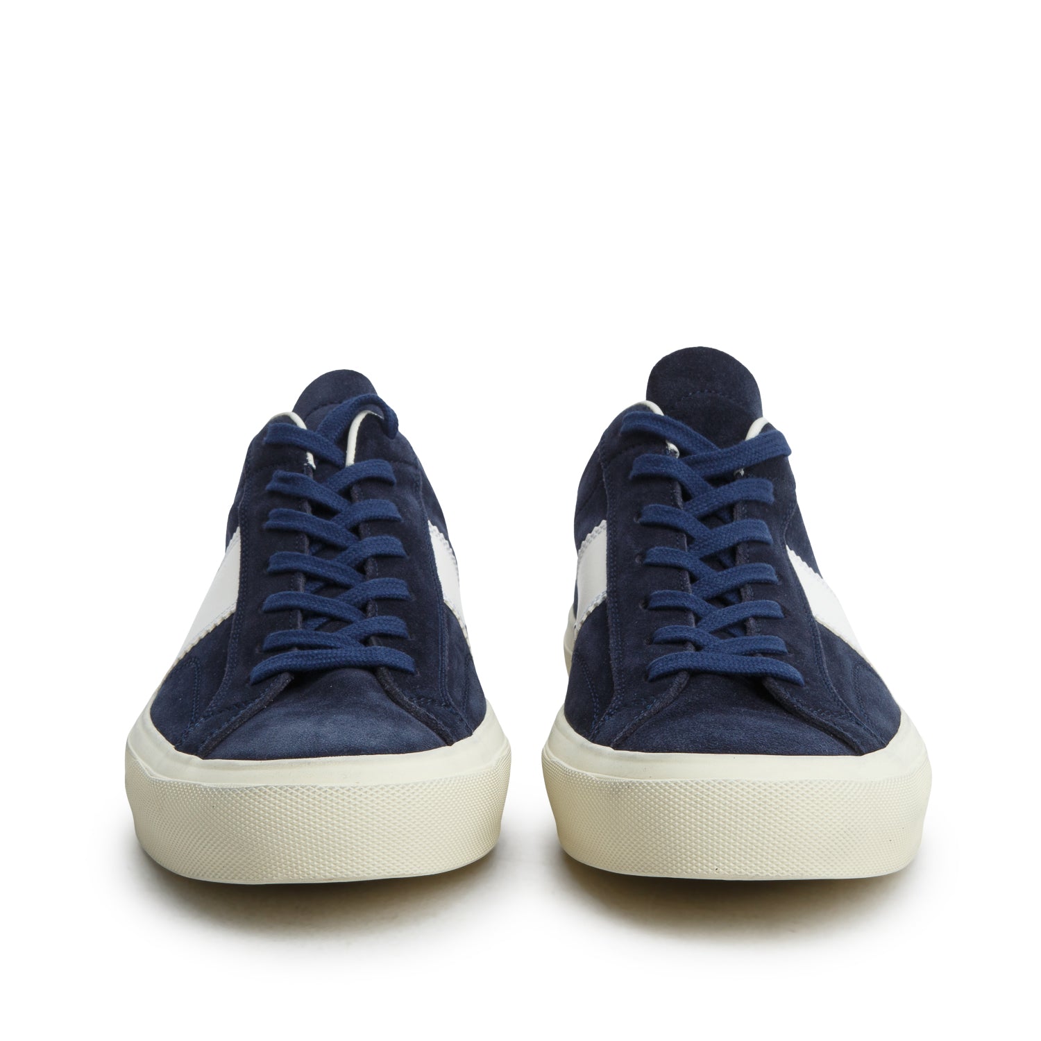 Tom Ford Navy Suede Leather Trimmed Low-Top Sneakers, Men's Size 13