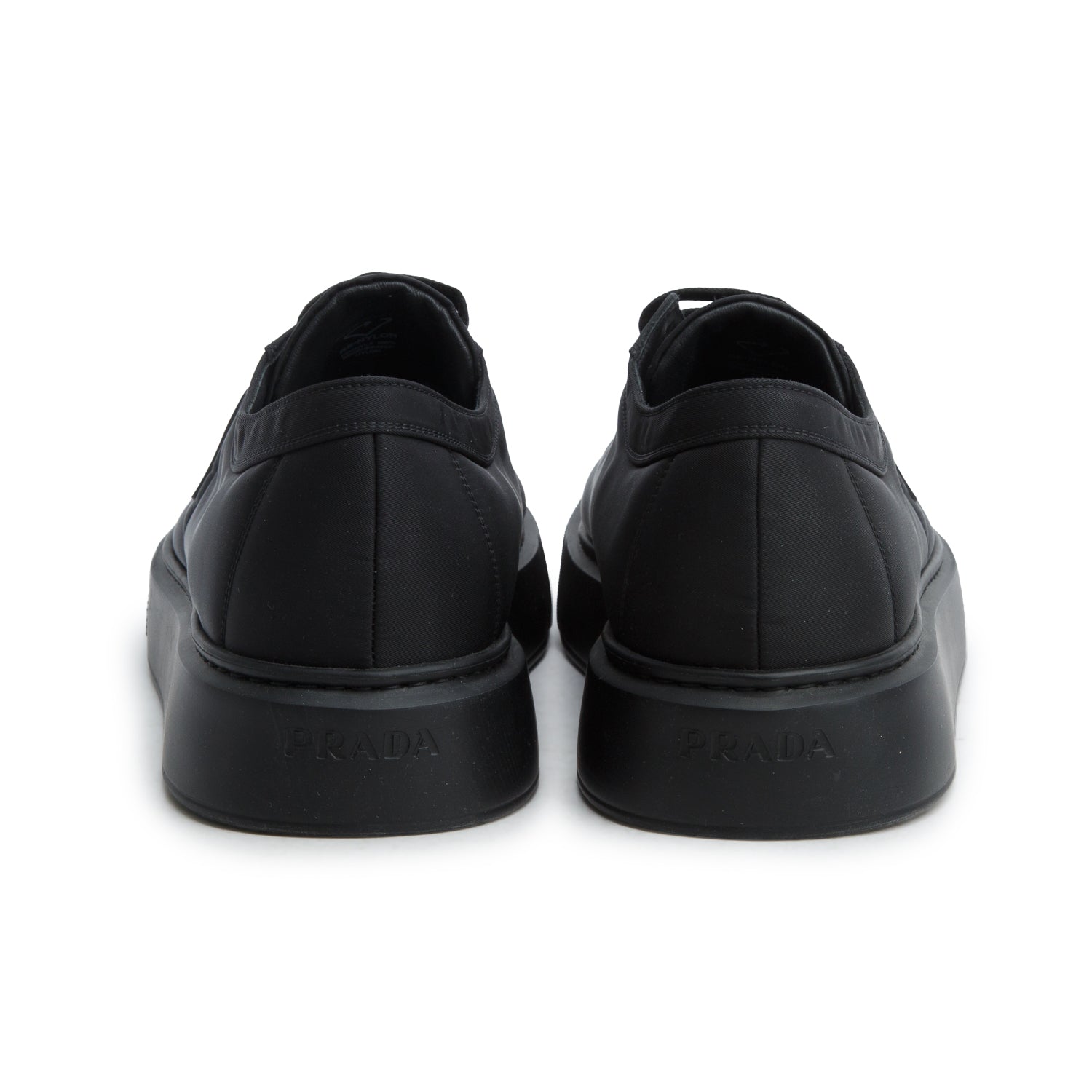 Prada Black Re-Nylon Gabardine Macro Sneakers, Men's Size 12