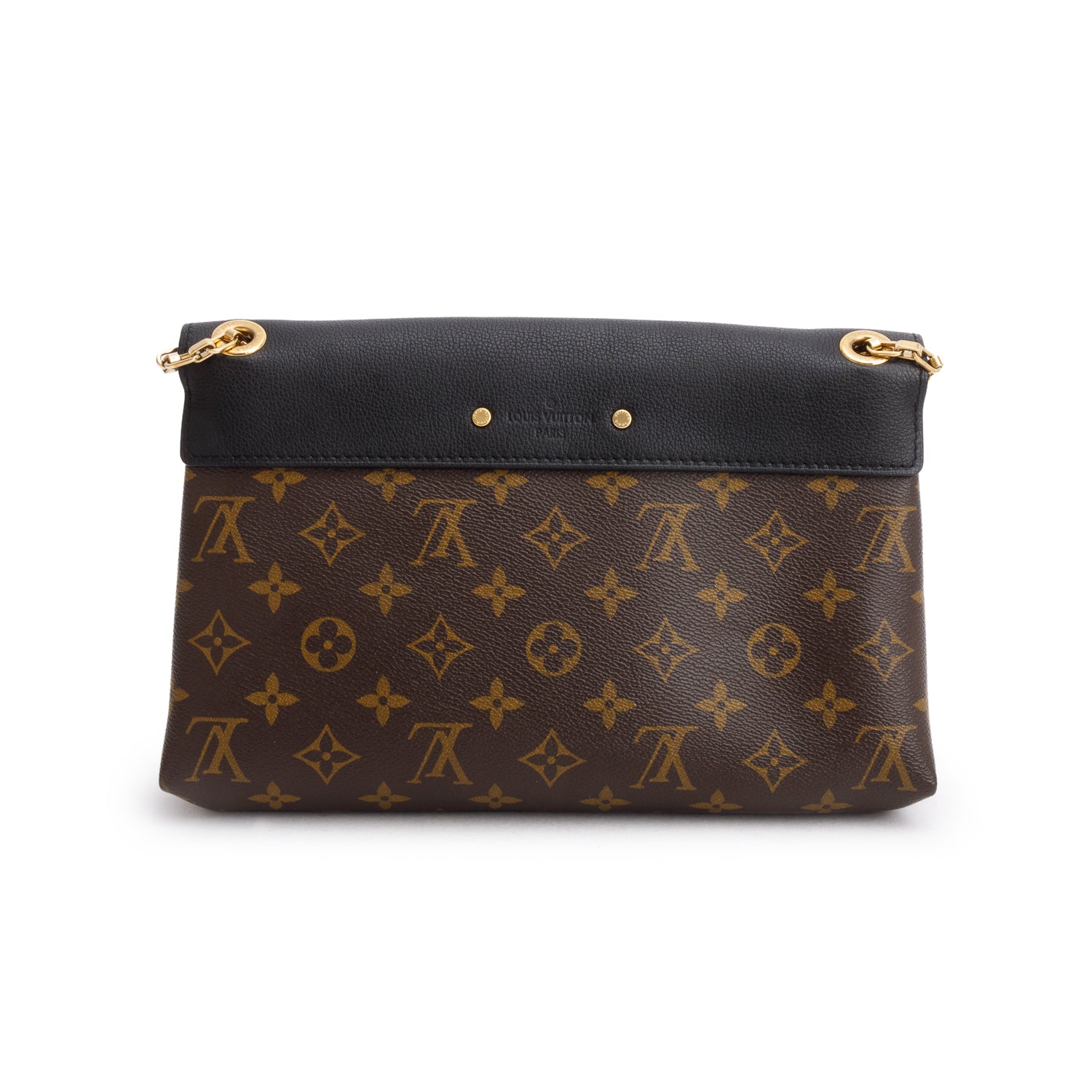 Louis Vuitton Black Monogram Pallas Chain Bag w/ Box