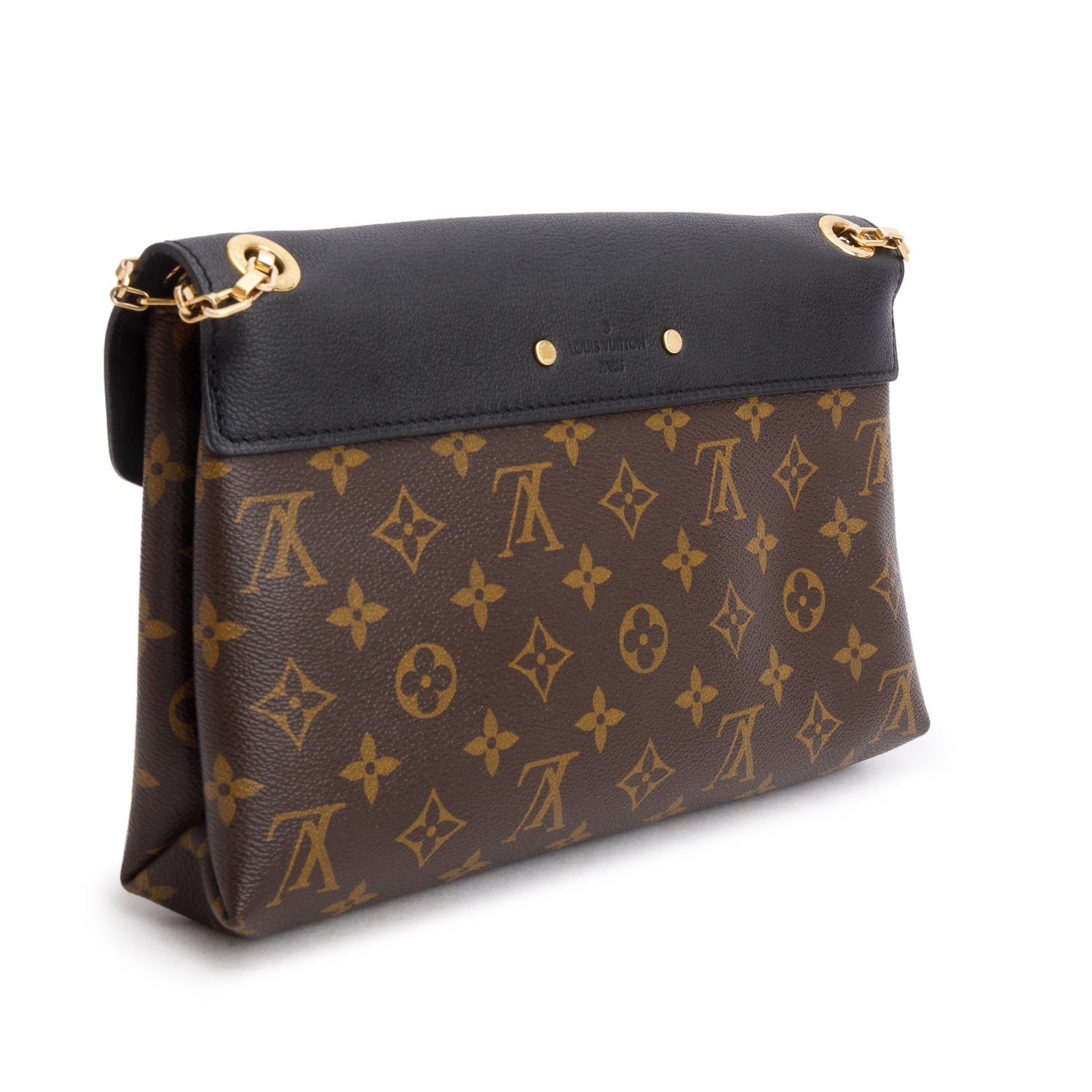 Louis Vuitton Black Monogram Pallas Chain Bag w/ Box