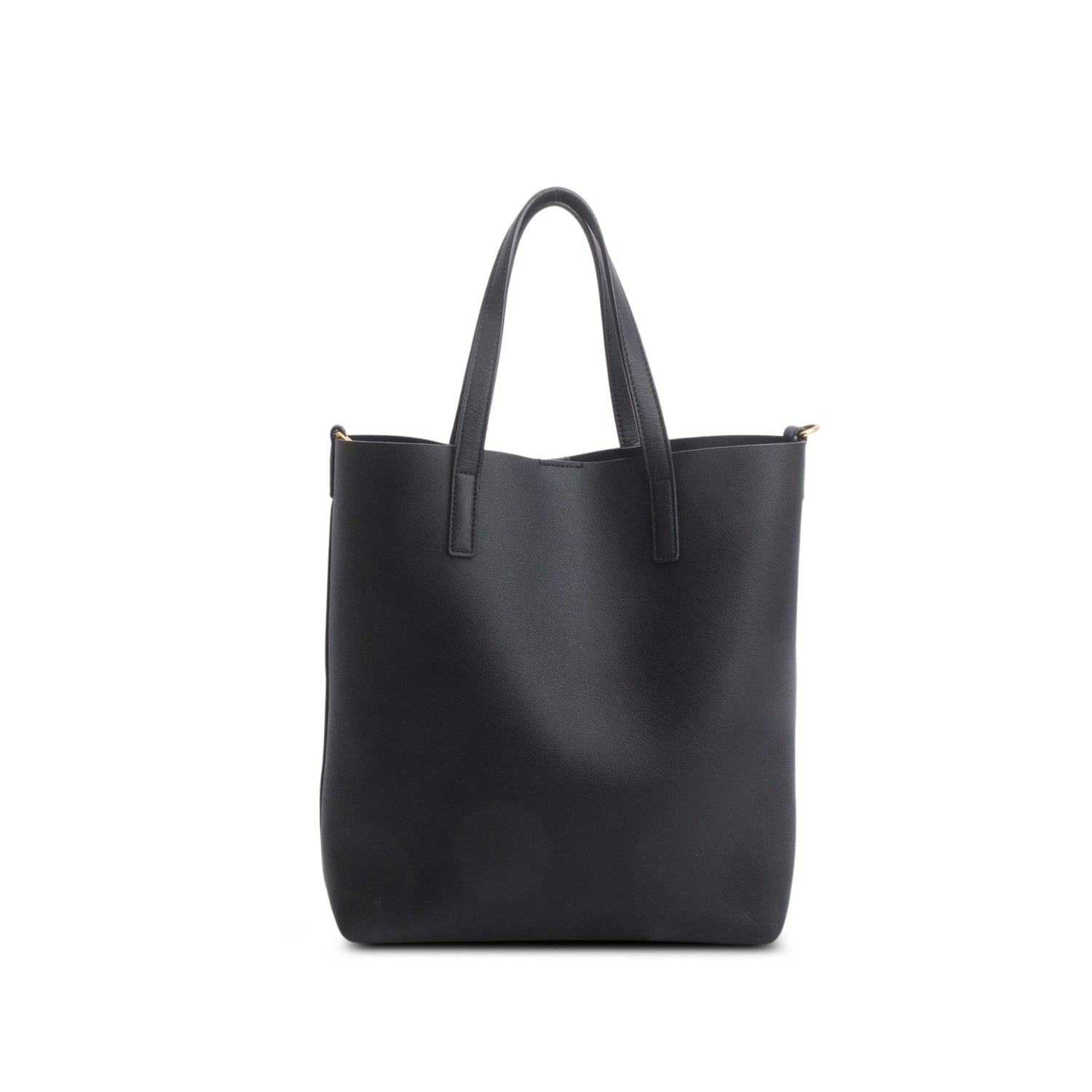 Saint Laurent 2023 Black Calfskin Leather Toy Shopping Tote w/ Strap