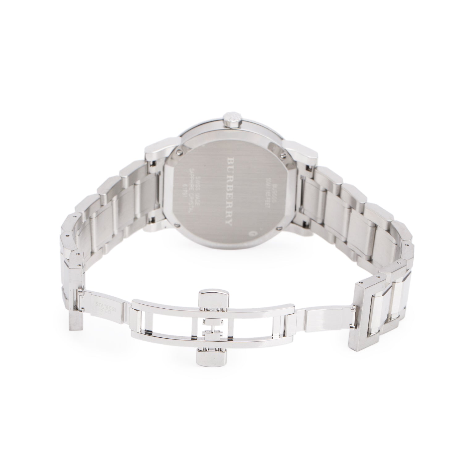 Burberry Stainless Steel BU9000 The City 38 MM Watch, Silver Dial