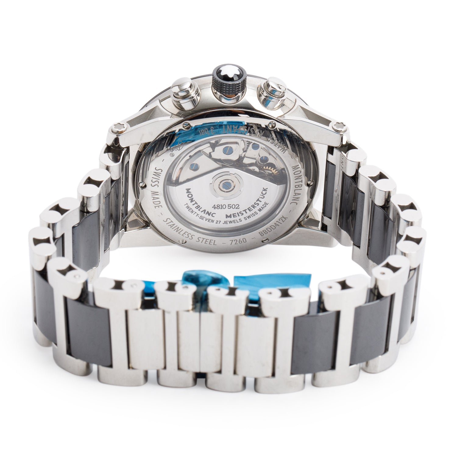 Montblanc Stainless Steel TimeWalker 43 MM Chronograph Automatic Watch Black Dial 103094 w/ Box