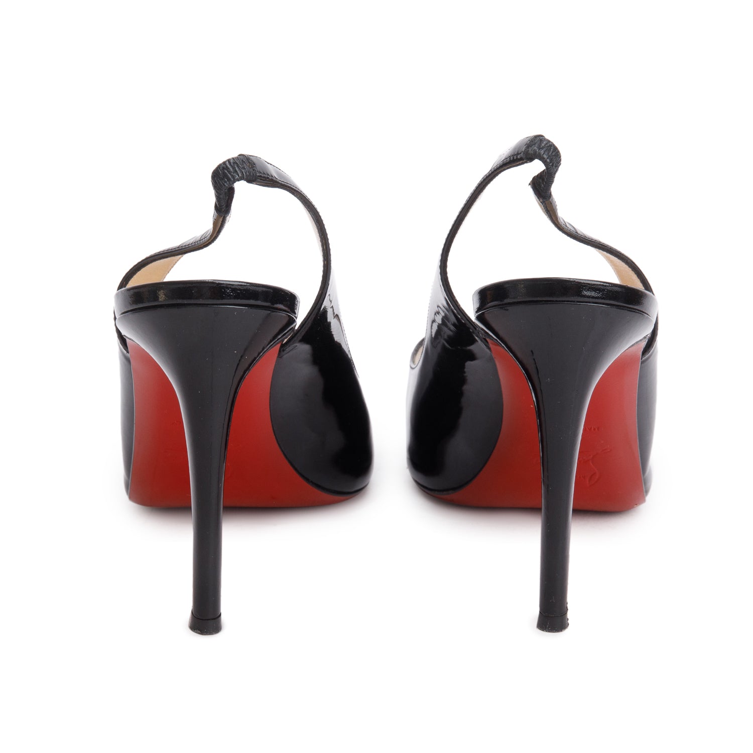 Christian Louboutin Black Patent Leather New Prive 100, Size 38